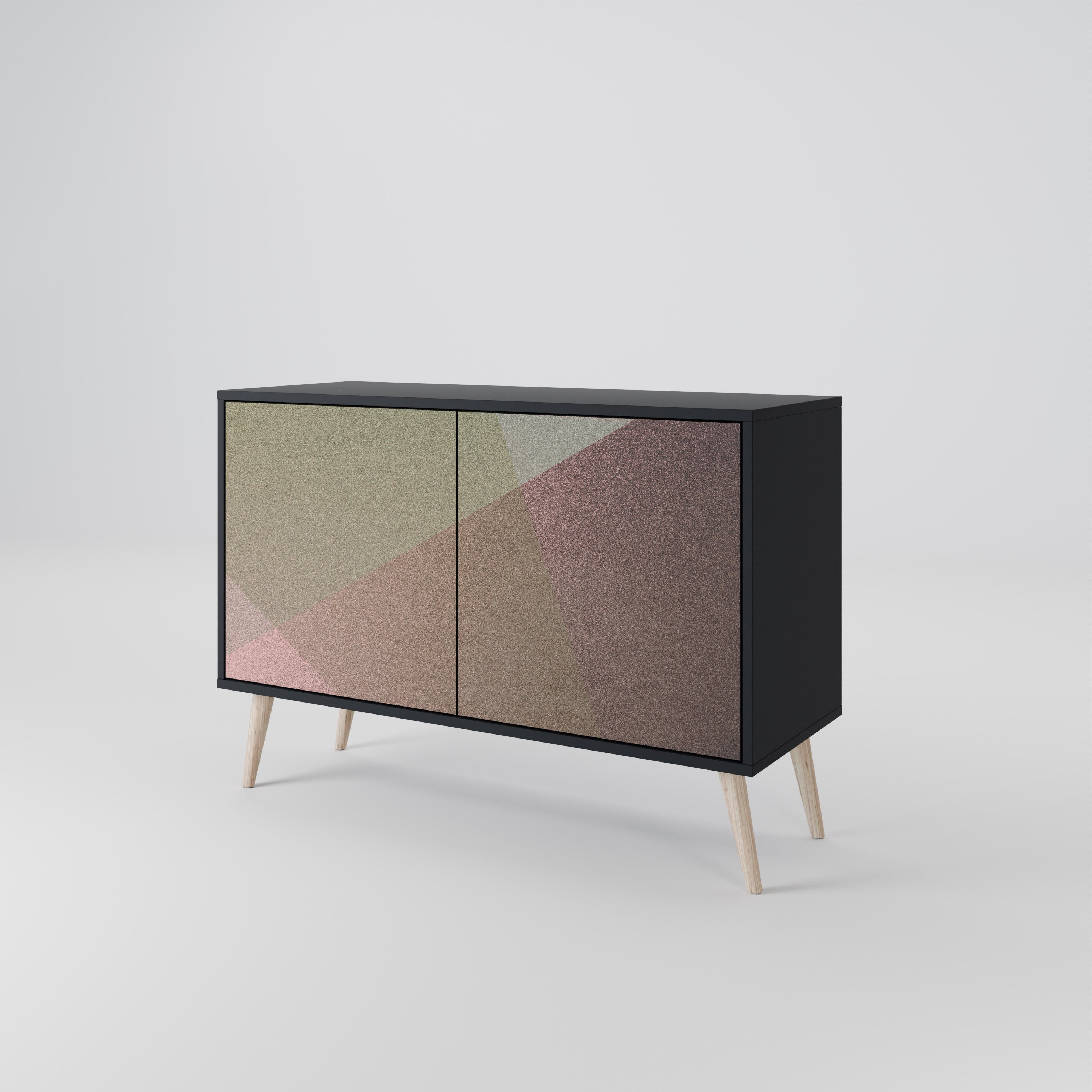 BEIGE GEOMETRY 2-Door Sideboard