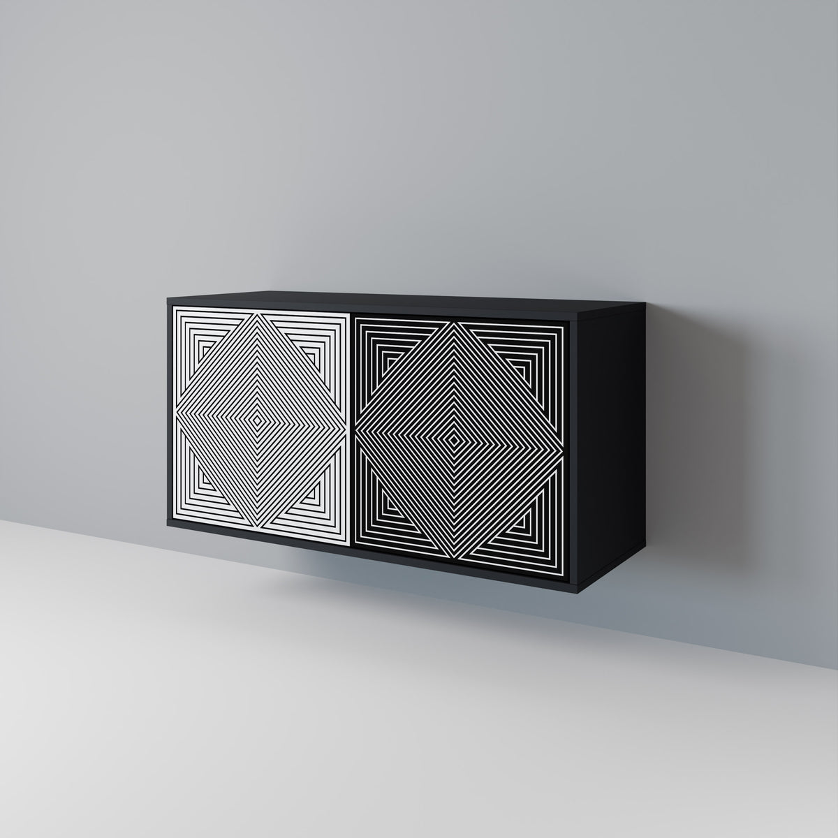 POLYGON ILLUSION Dvoudveřová komoda