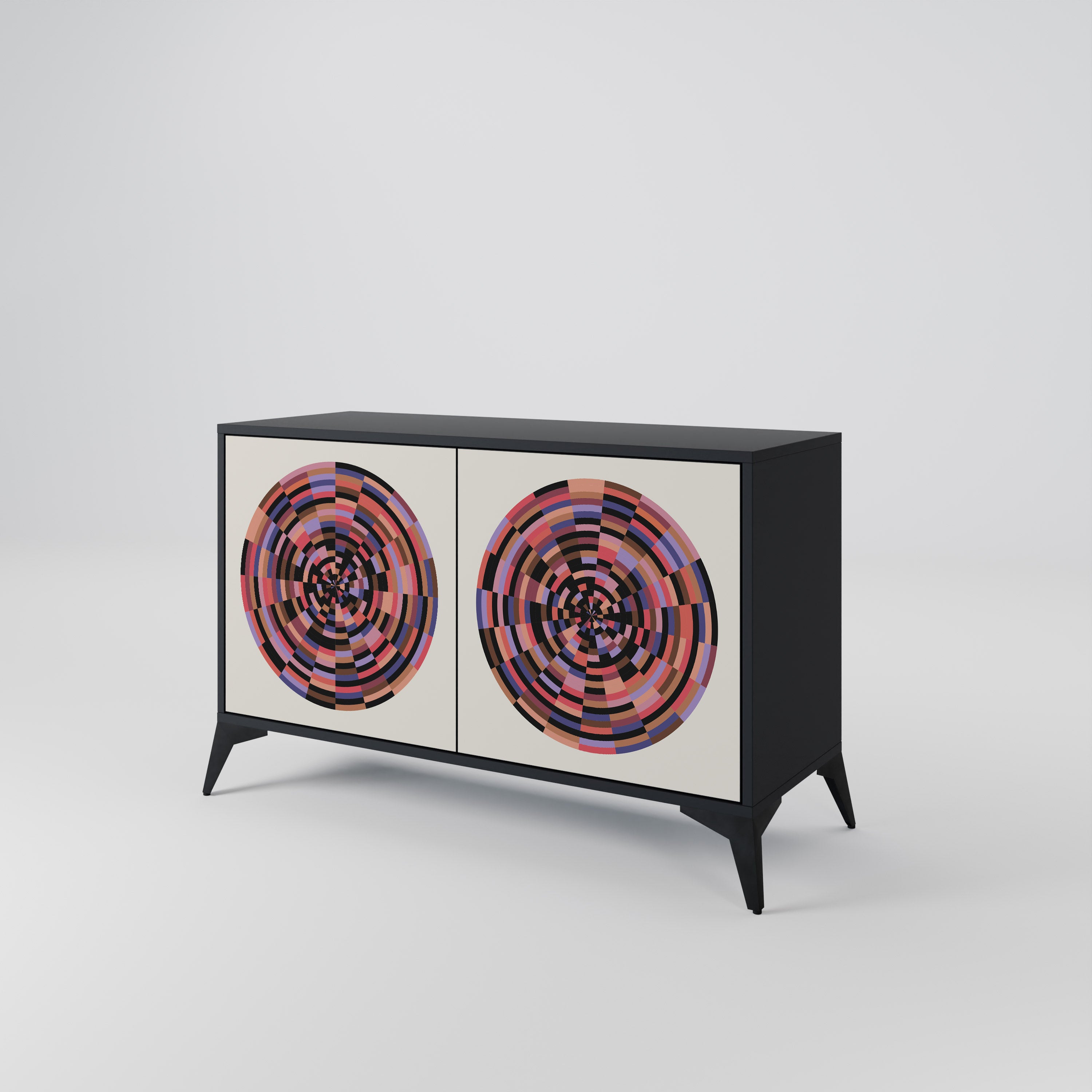 BROWN CIRCLES 2-Door Sideboard