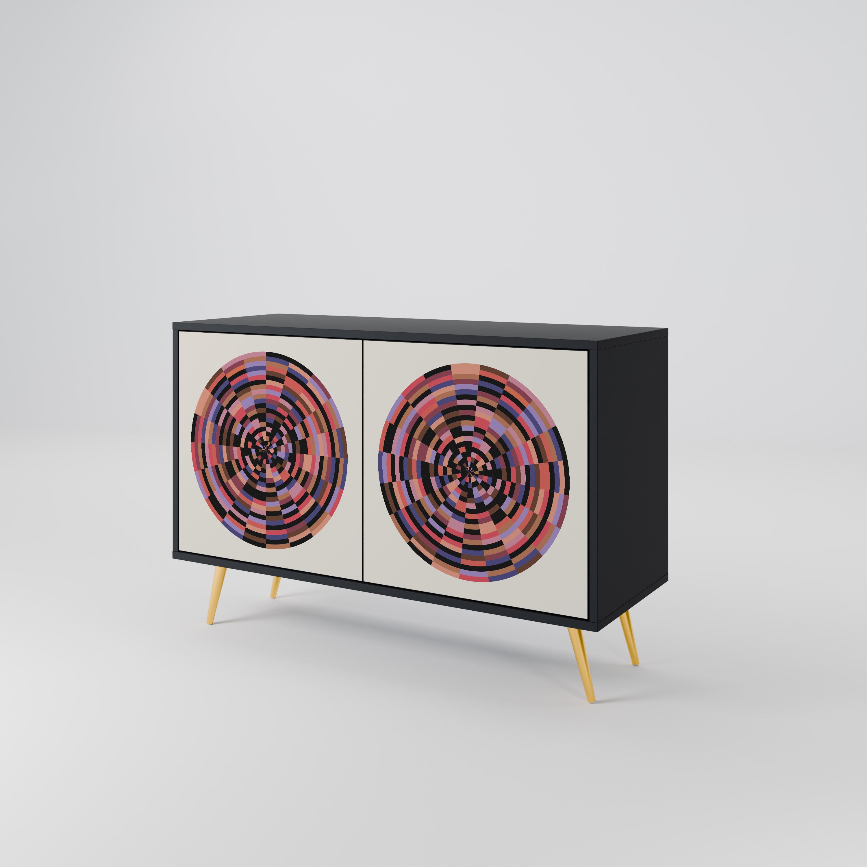 BROWN CIRCLES 2-Door Sideboard