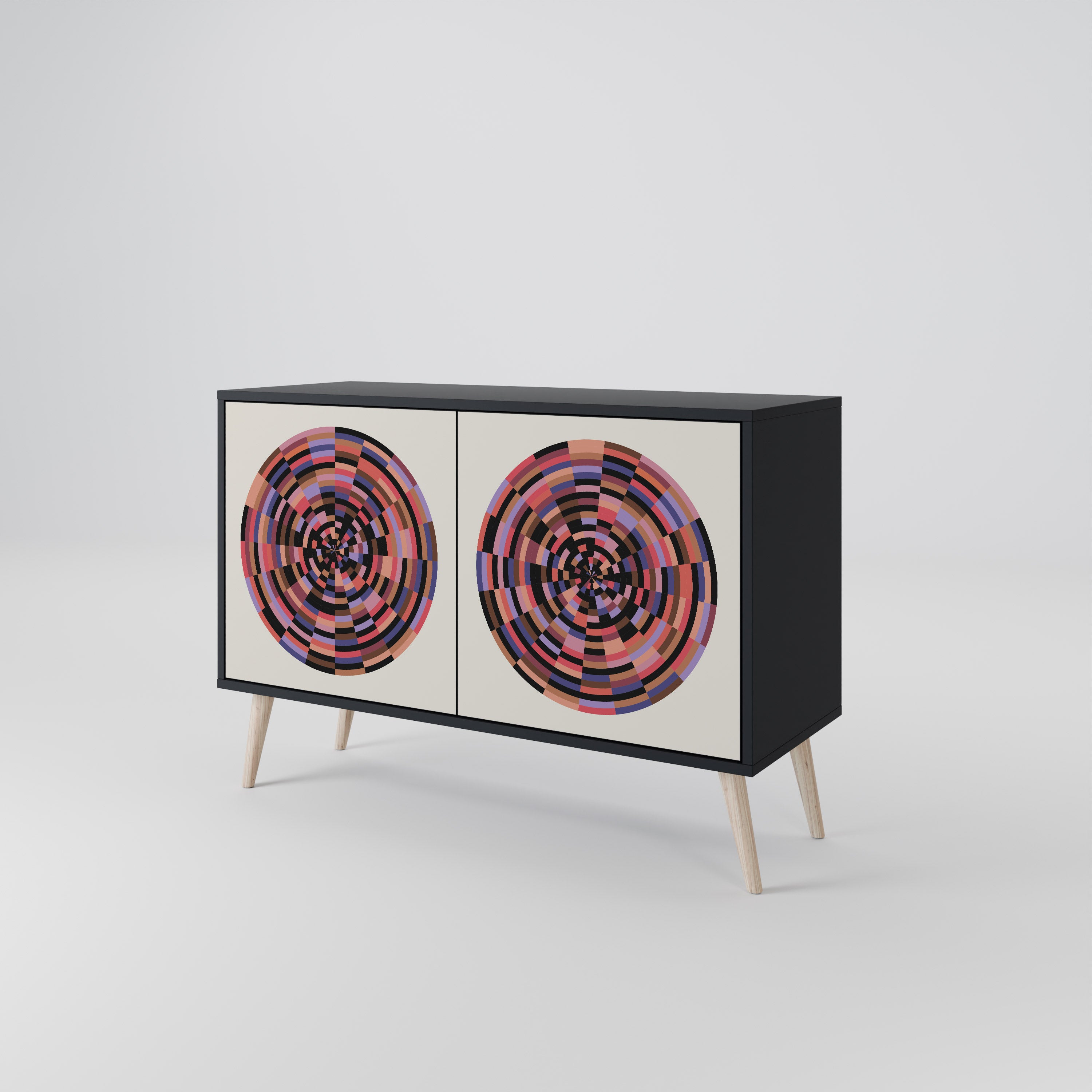 BROWN CIRCLES 2-Door Sideboard