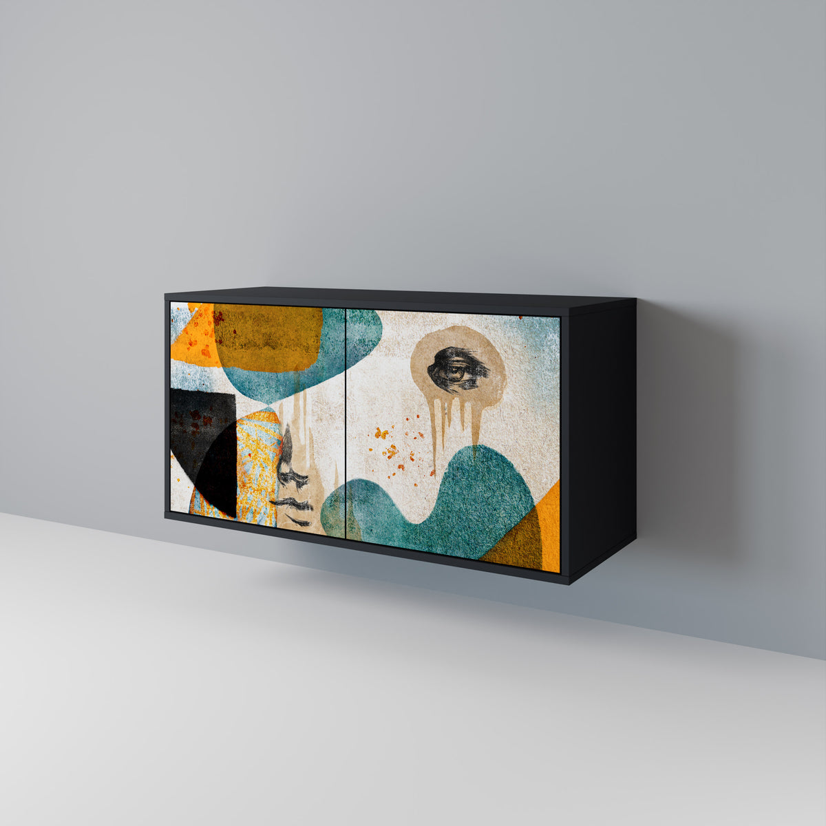 ABSTRACT FACES Dvoudveřová komoda