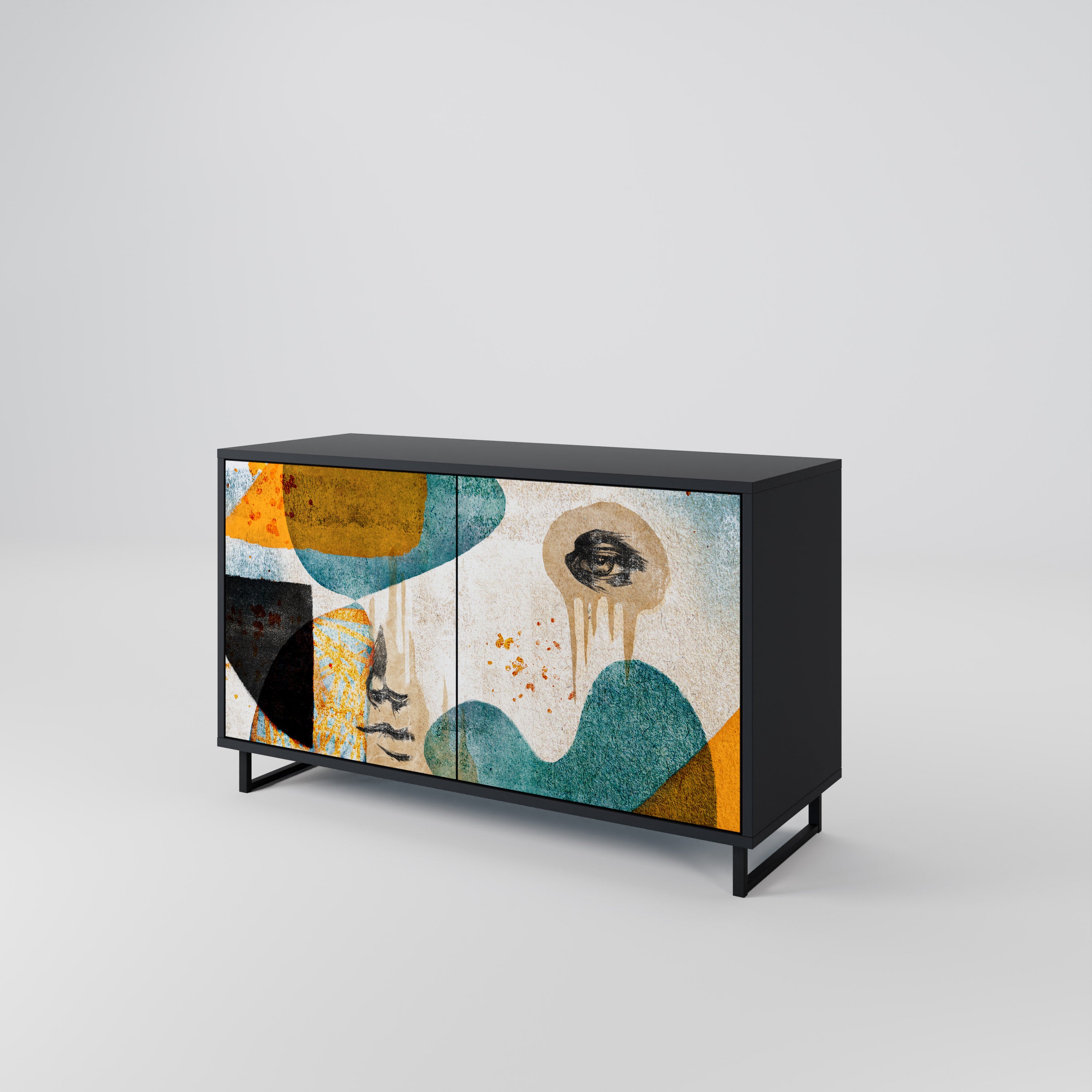 ABSTRACT FACES 2-Door Sideboard