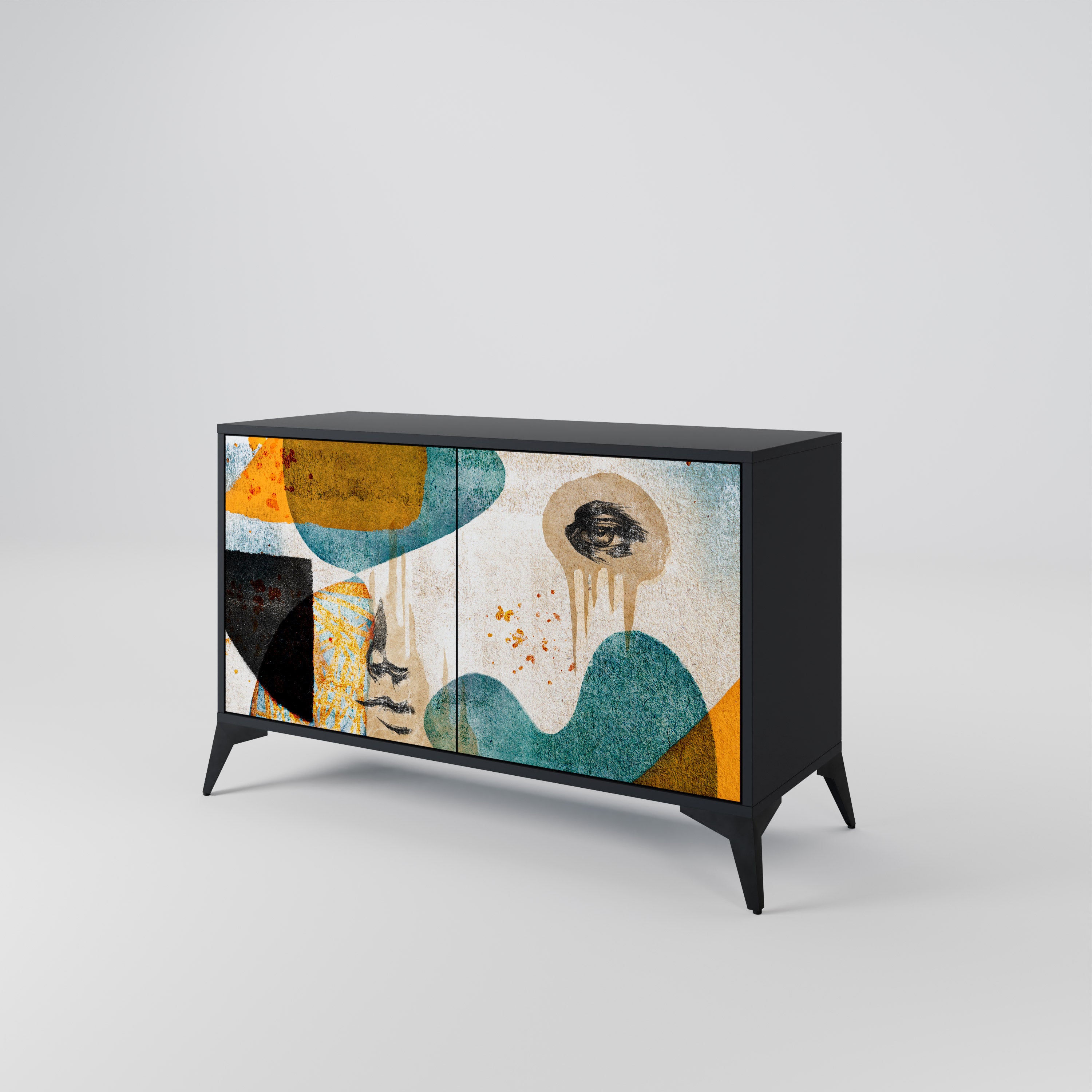 ABSTRACT FACES 2-Door Sideboard