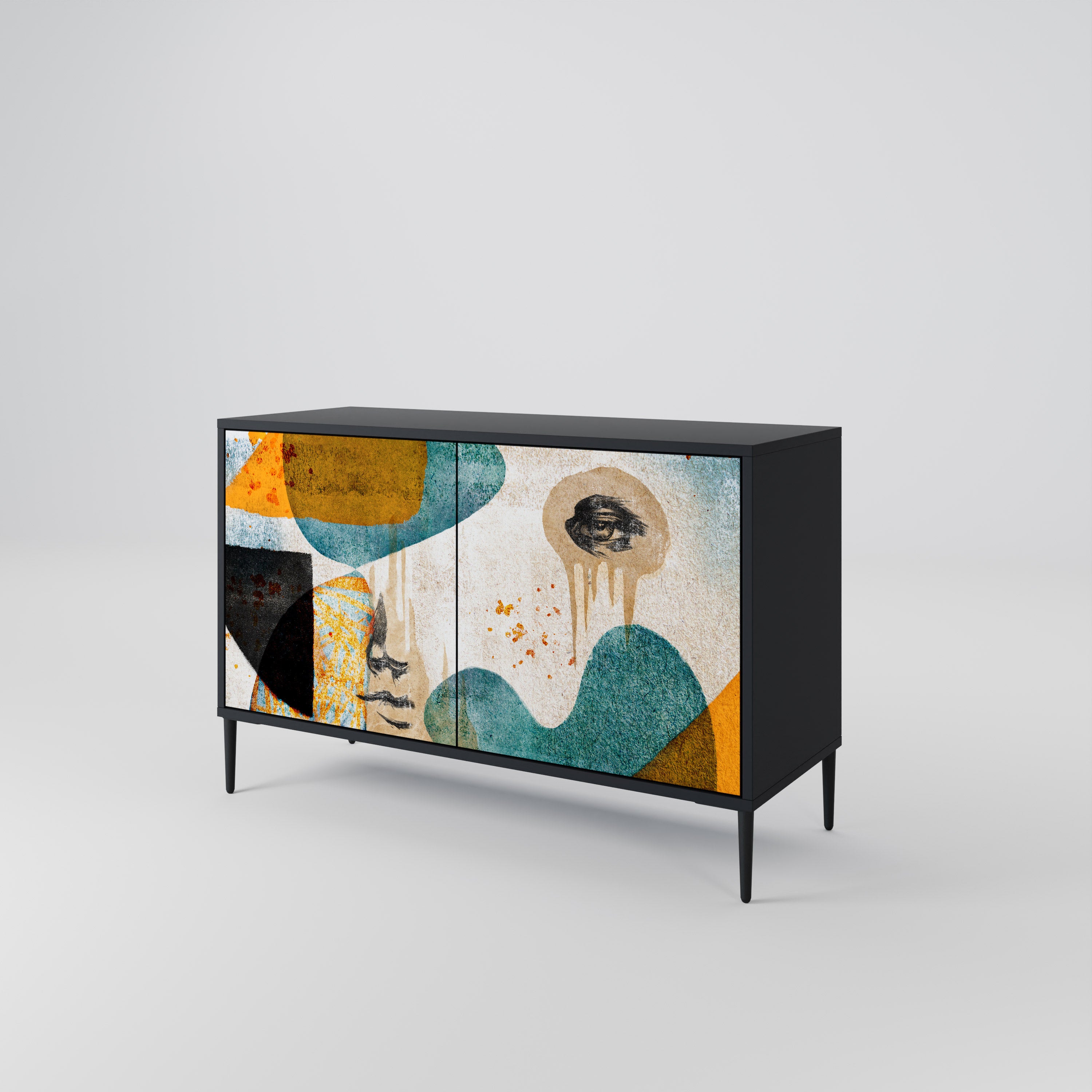 ABSTRACT FACES 2-Door Sideboard
