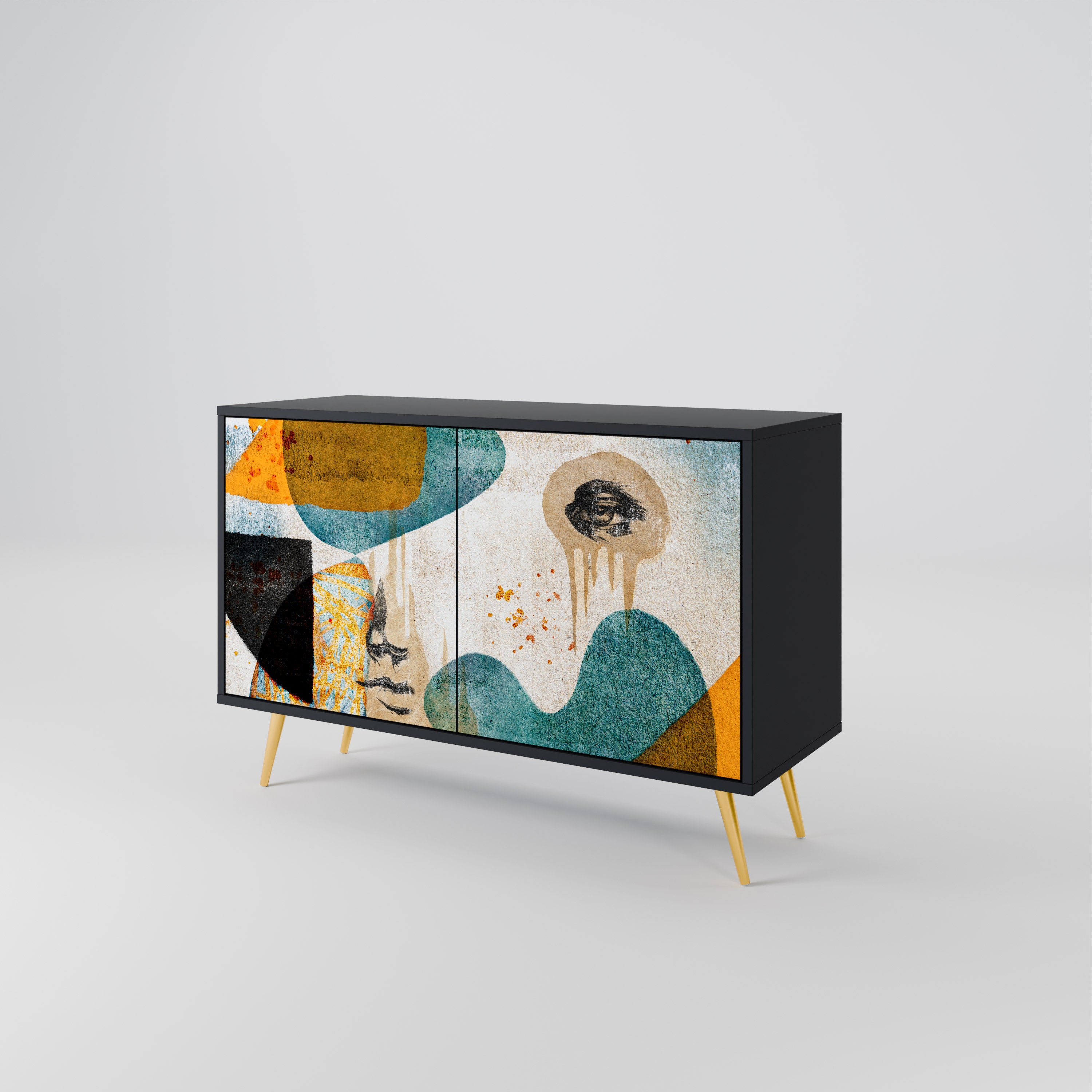 ABSTRACT FACES 2-Door Sideboard