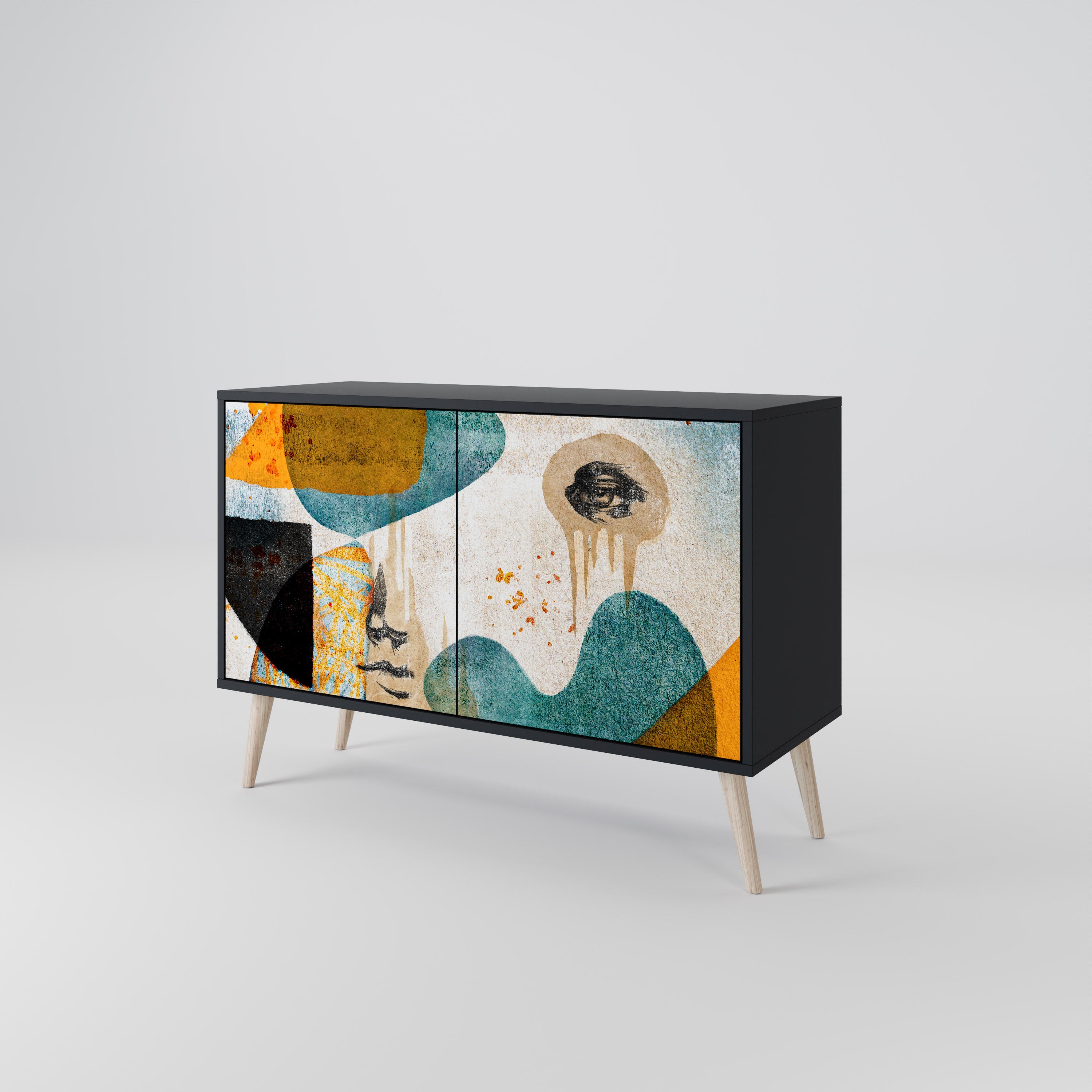 ABSTRACT FACES 2-Door Sideboard