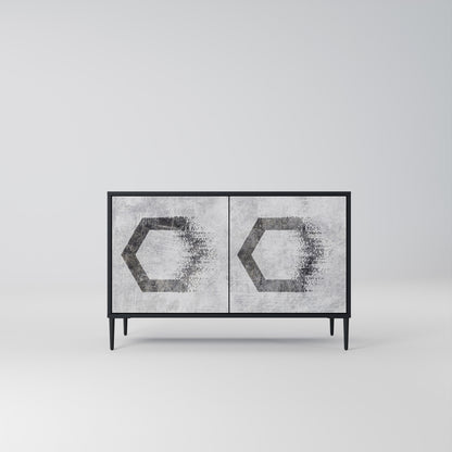 HEXAGONAL FIGURES Dvoudveřová komoda