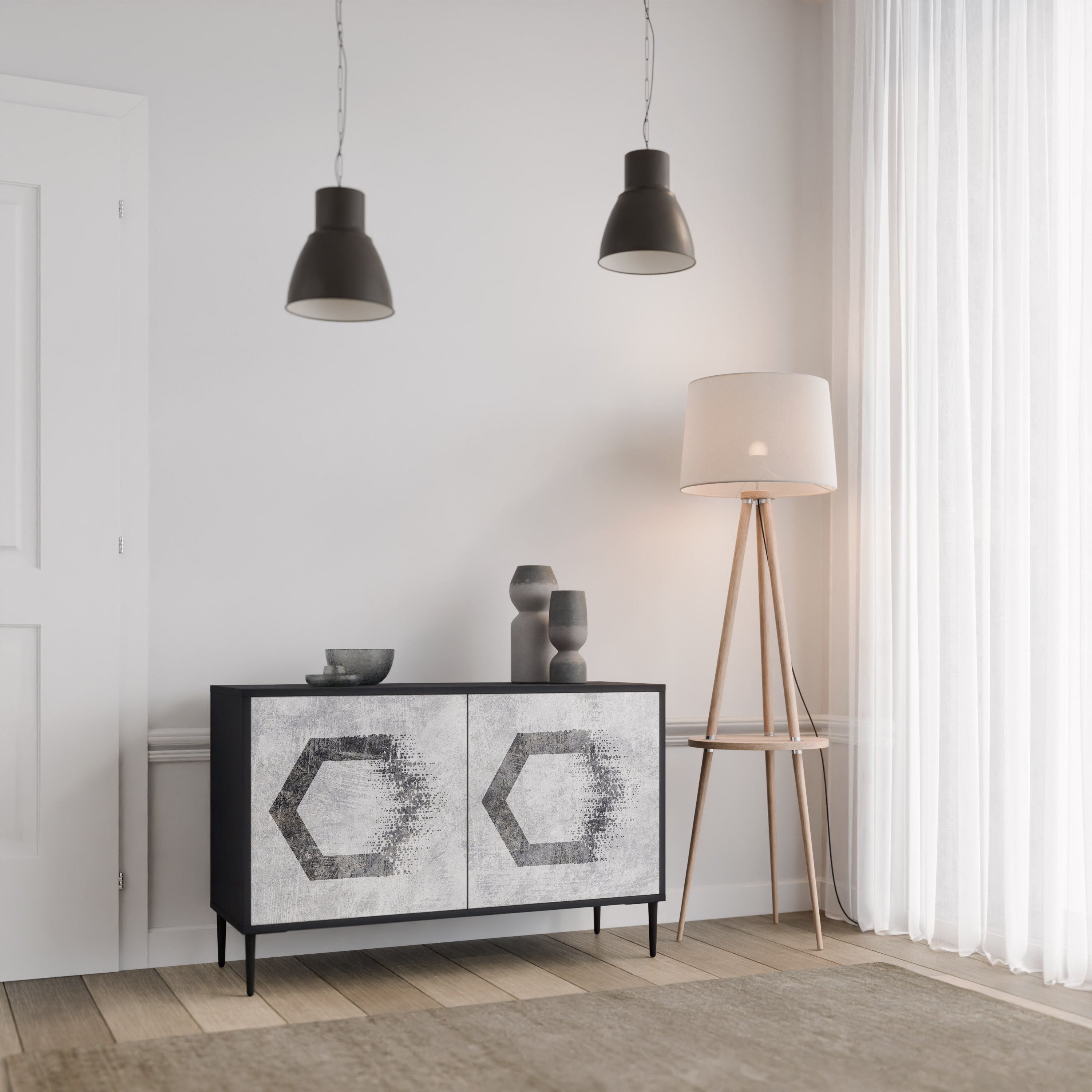 HEXAGONAL FIGURES 2-Door Sideboard