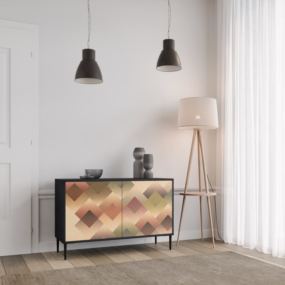 GEOMETRIC FUSION Dvoudveřová komoda