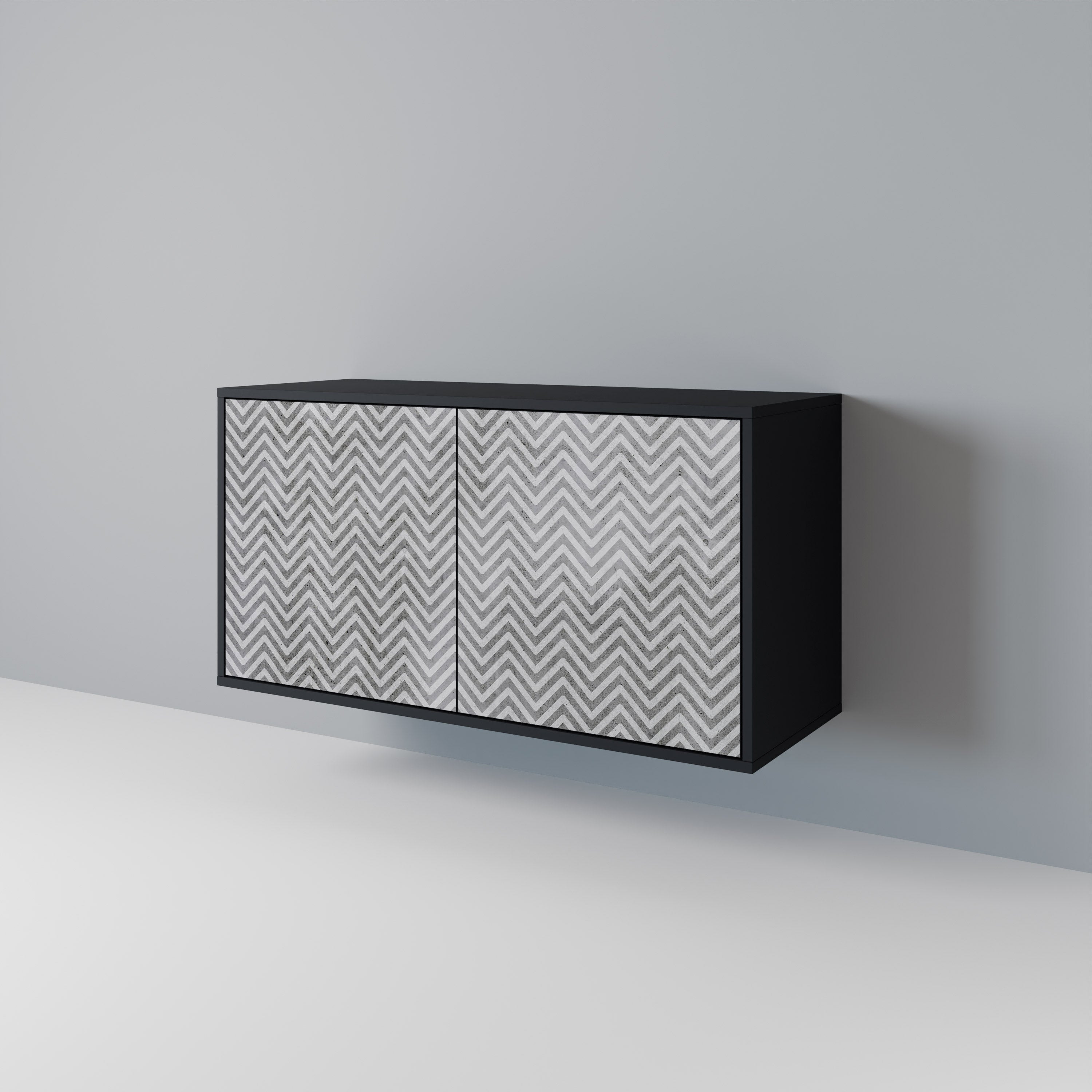 CONCRETE ZIG ZAG 2-Door Sideboard