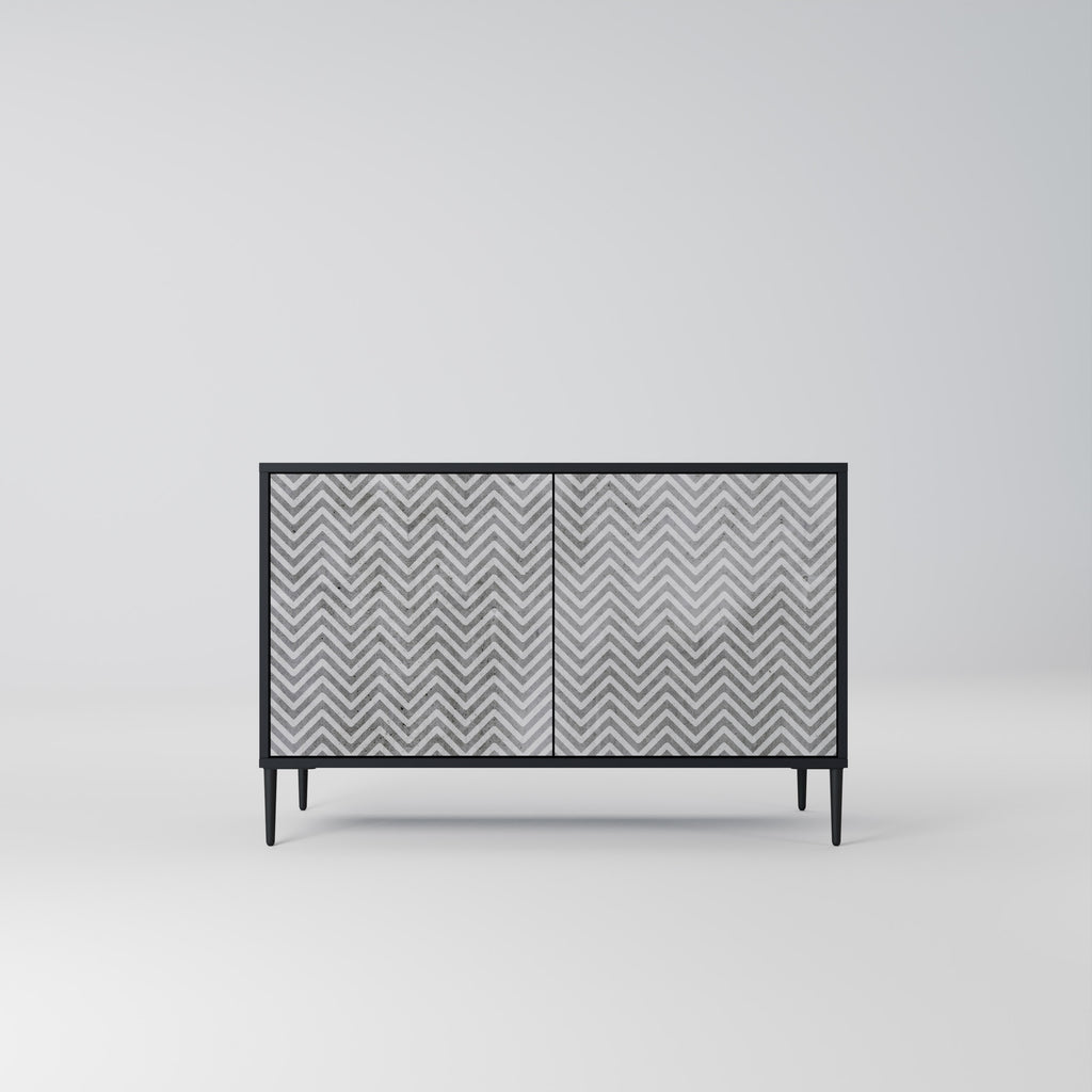 CONCRETE ZIG ZAG 2-Door Sideboard