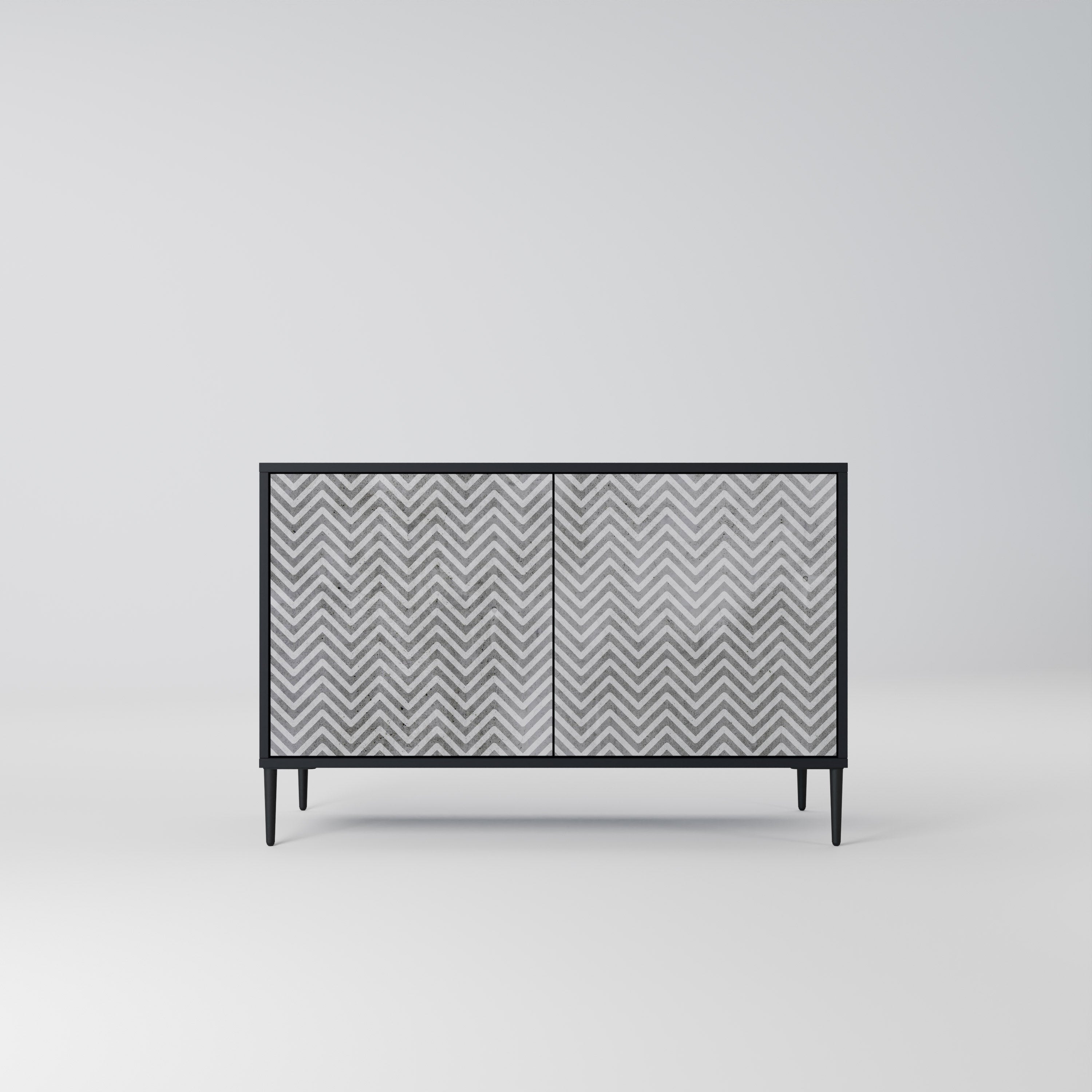 CONCRETE ZIG ZAG 2-Door Sideboard