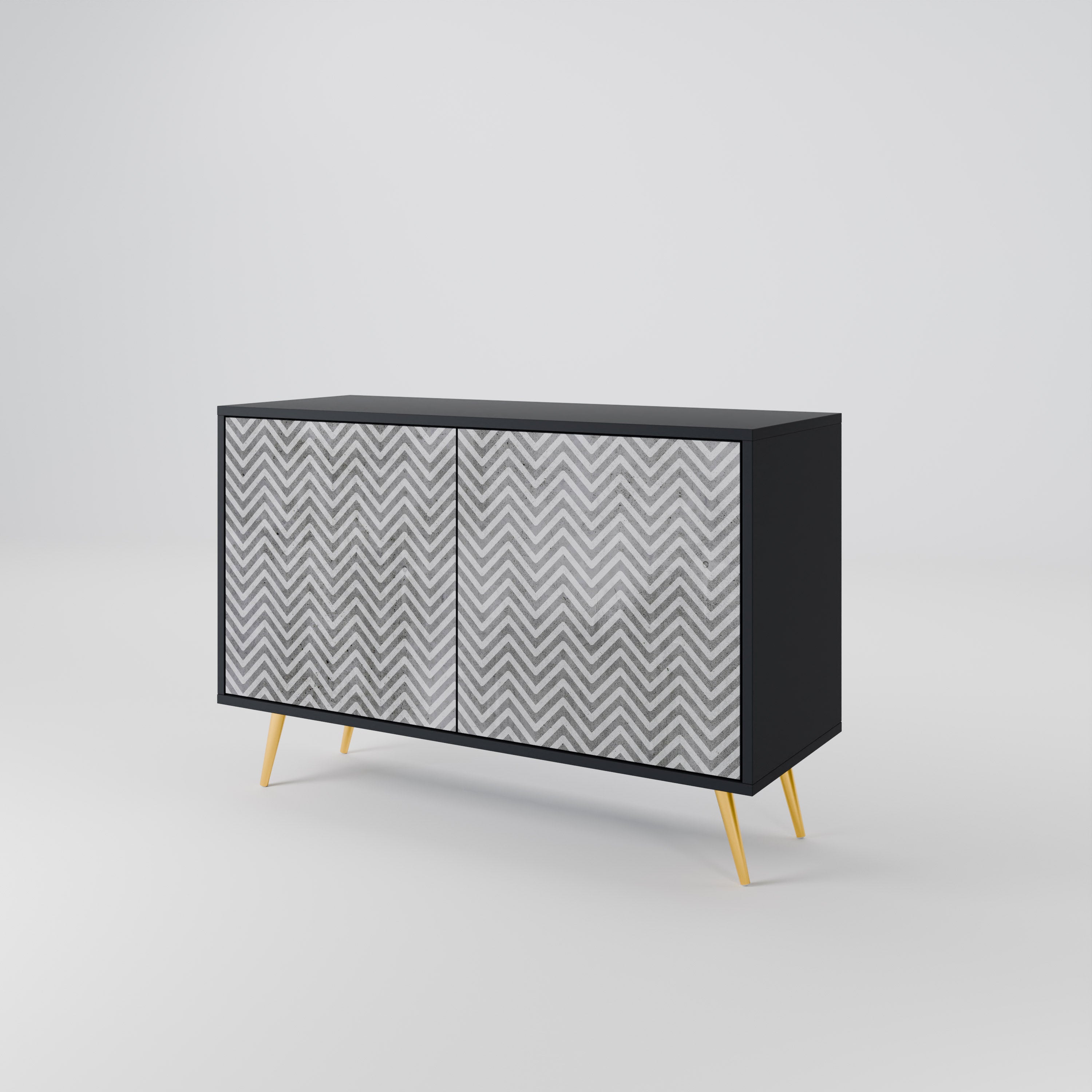 CONCRETE ZIG ZAG 2-Door Sideboard