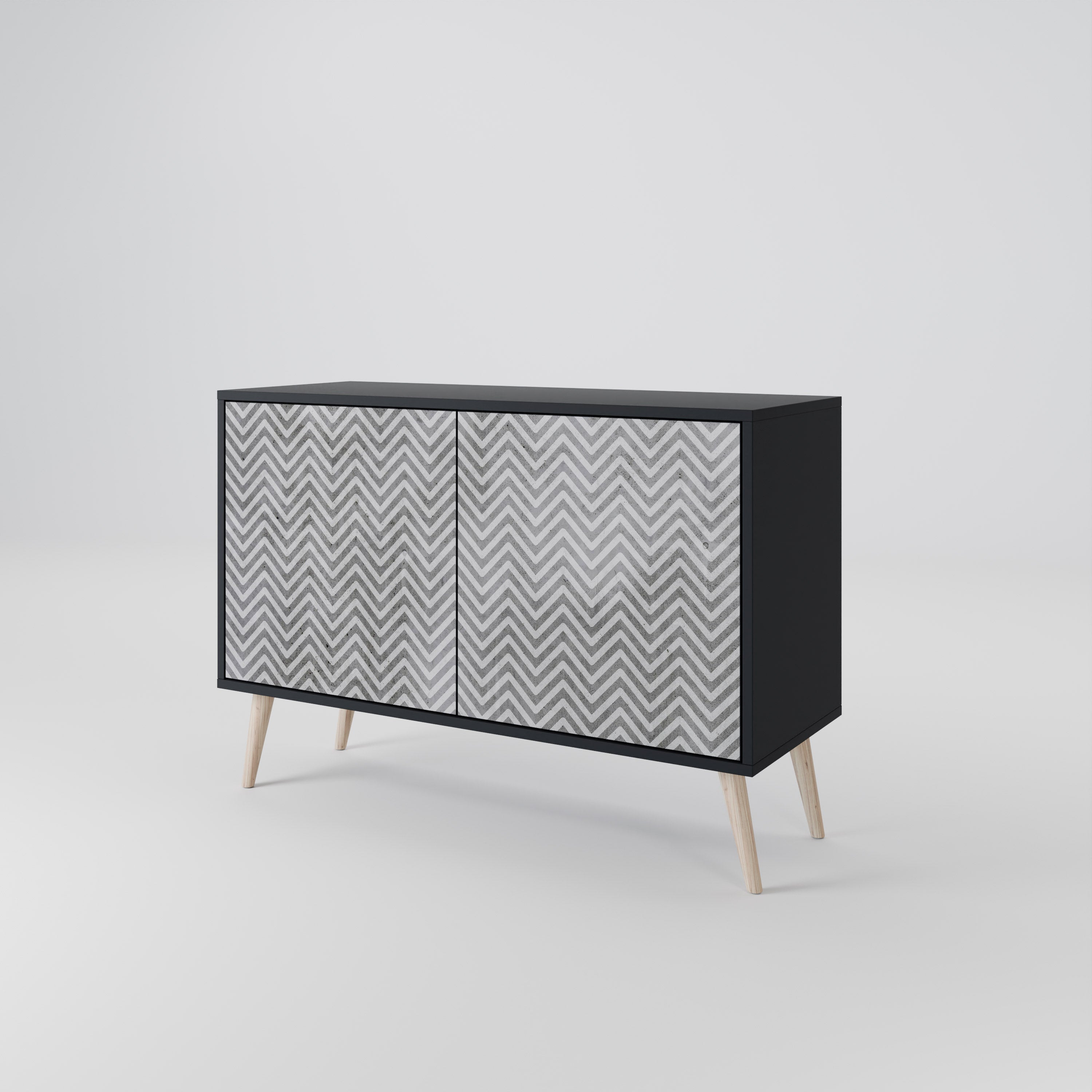 CONCRETE ZIG ZAG 2-Door Sideboard
