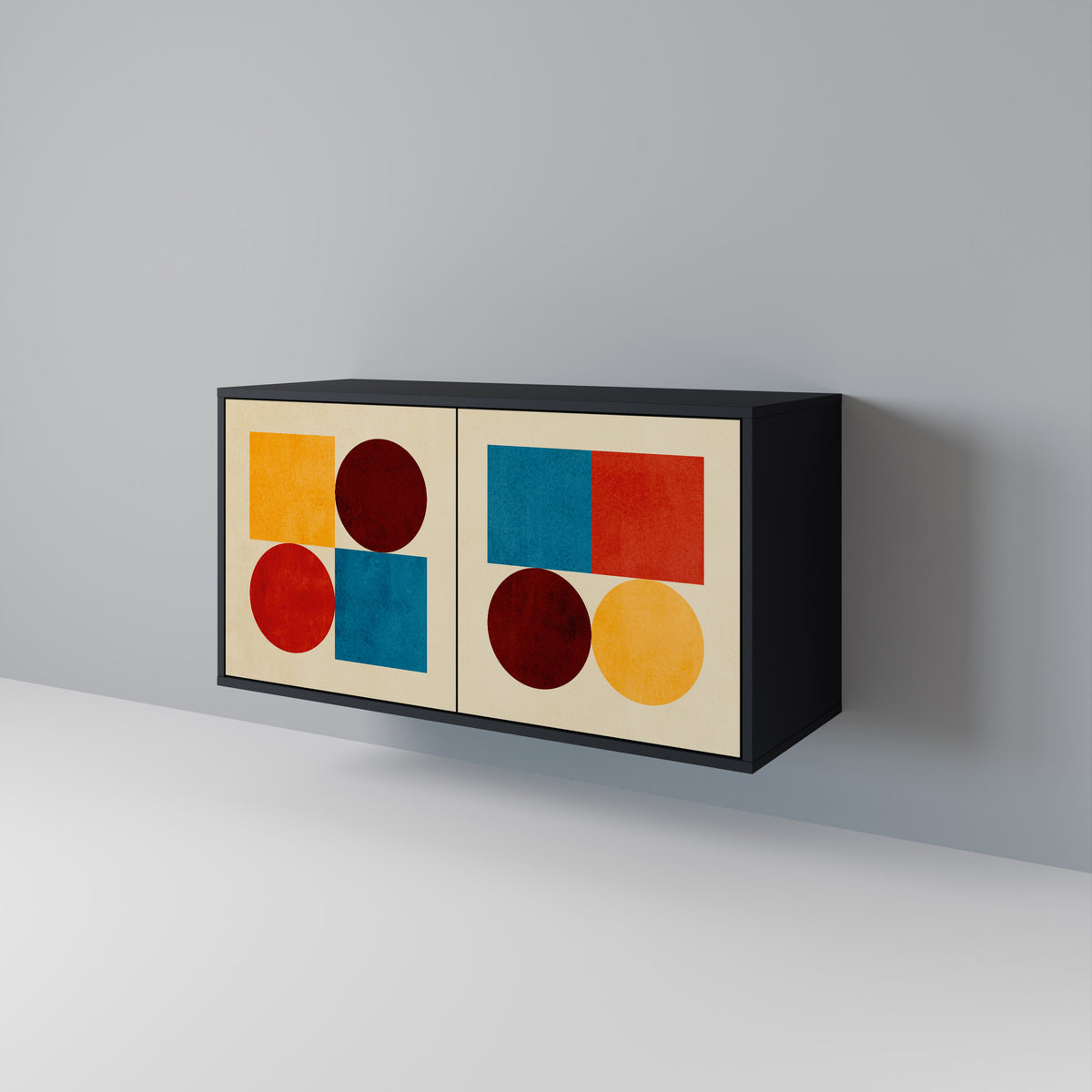 GEOMETRIC PUZZLE Dvoudveřová komoda