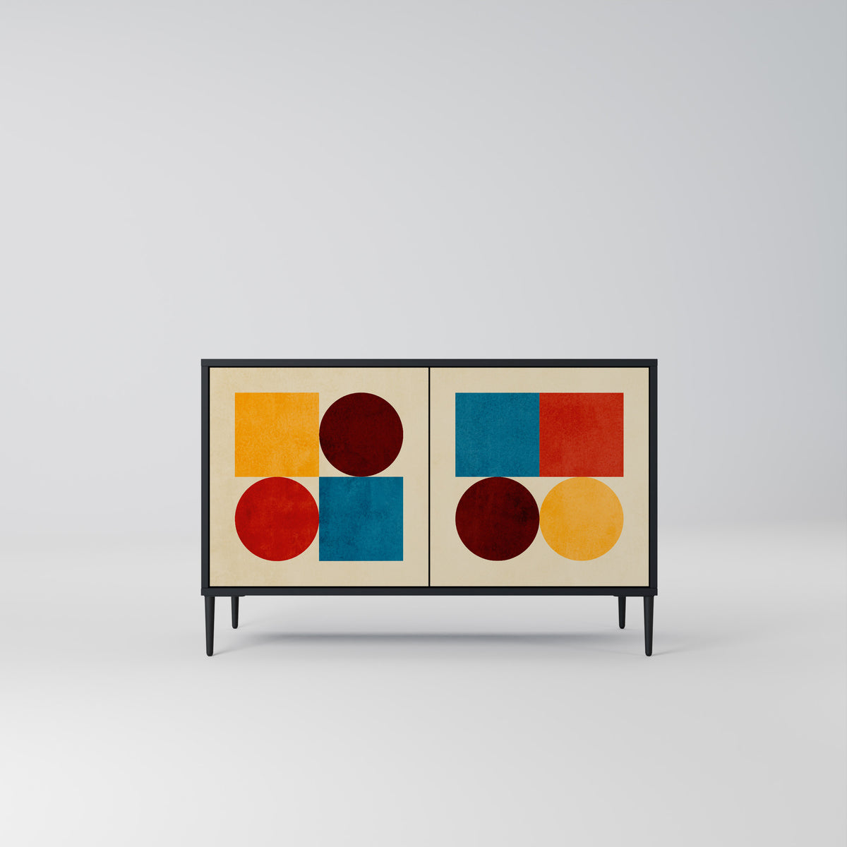 GEOMETRIC PUZZLE Dvoudveřová komoda