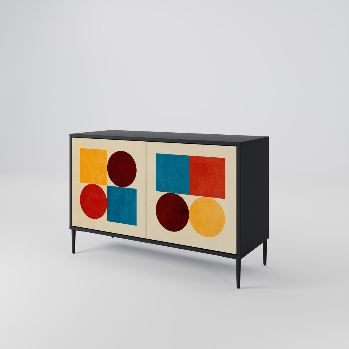 GEOMETRIC PUZZLE Dvoudveřová komoda