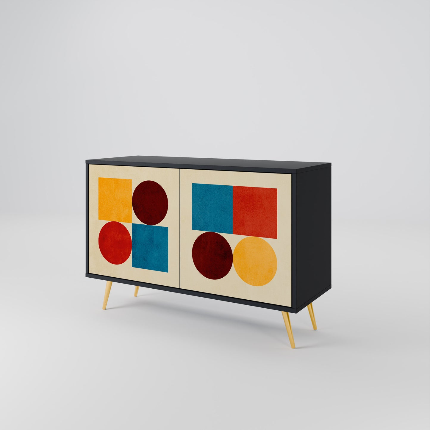 GEOMETRIC PUZZLE Dvoudveřová komoda