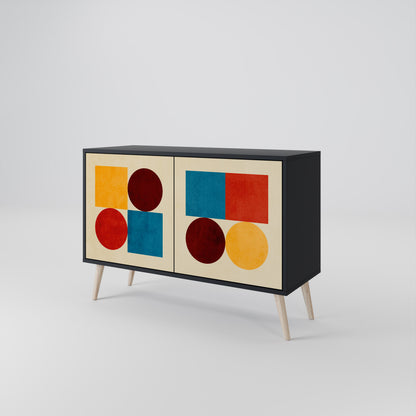 GEOMETRIC PUZZLE Dvoudveřová komoda