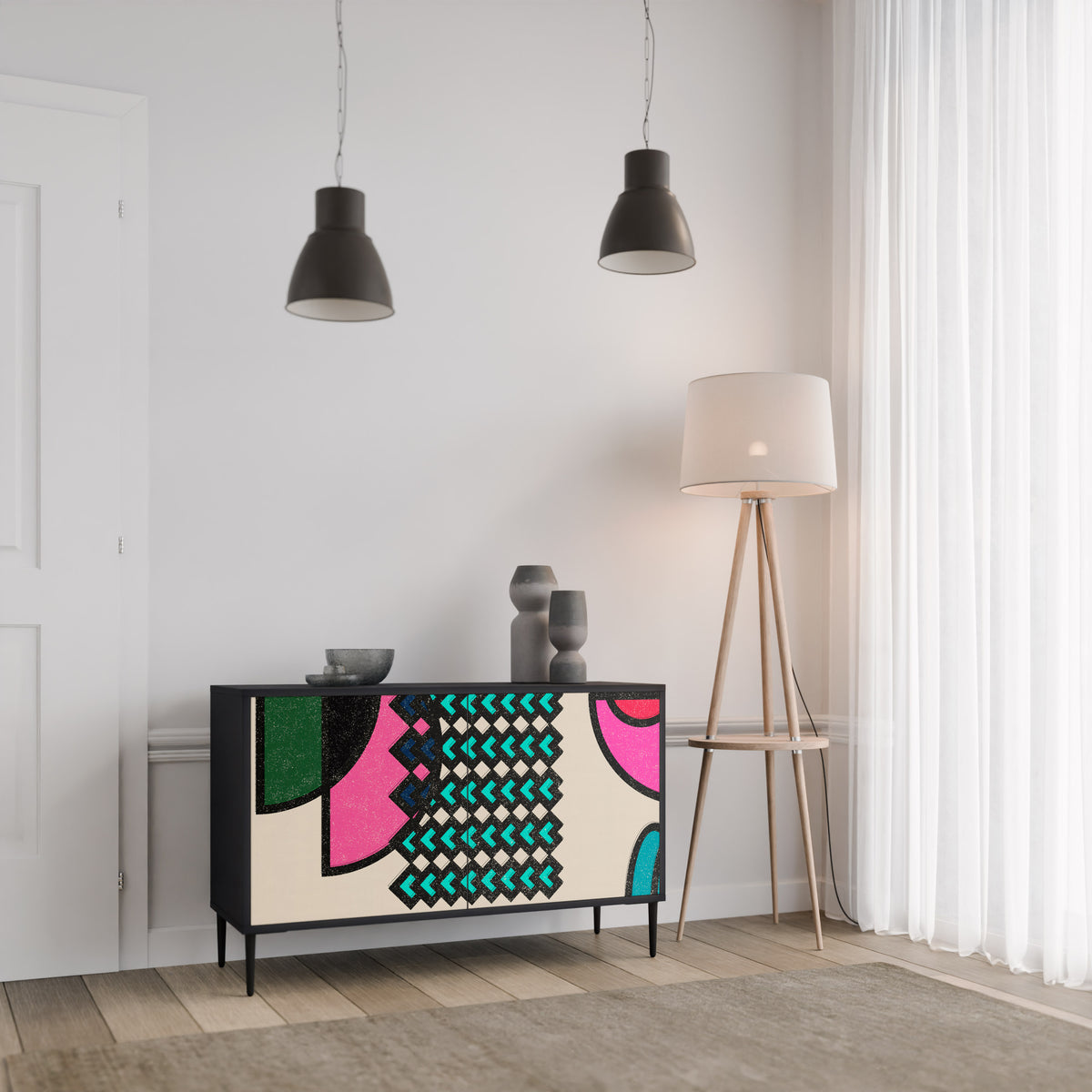 GEOMETRIC RHAPSODY Dvoudveřová komoda