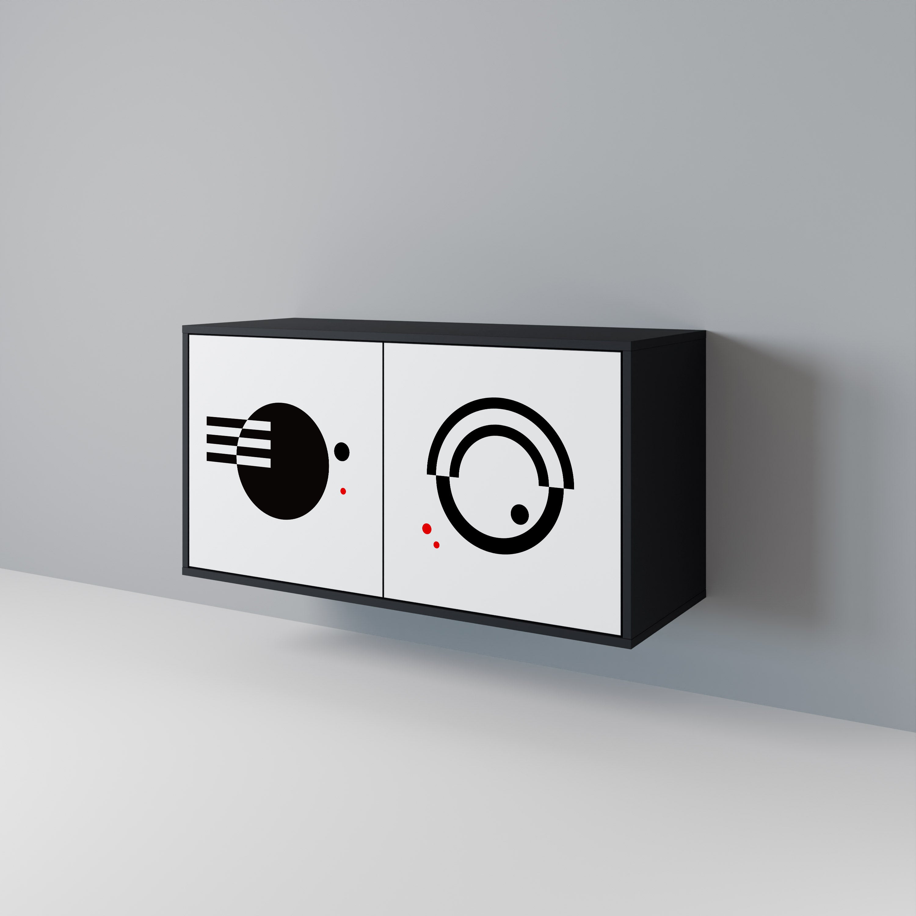 BLACK AND WHITE COMBINATION 2-Door Sideboard