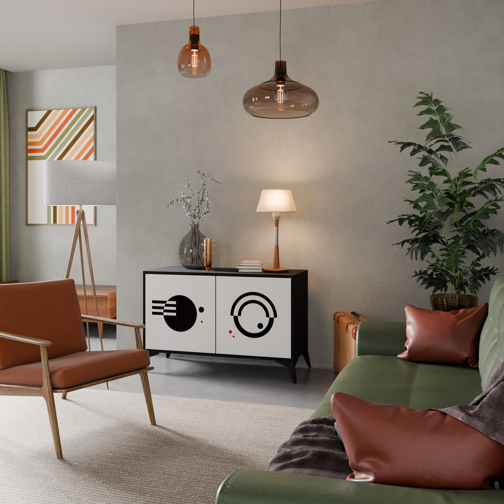 BLACK AND WHITE COMBINATION 2-Door Sideboard