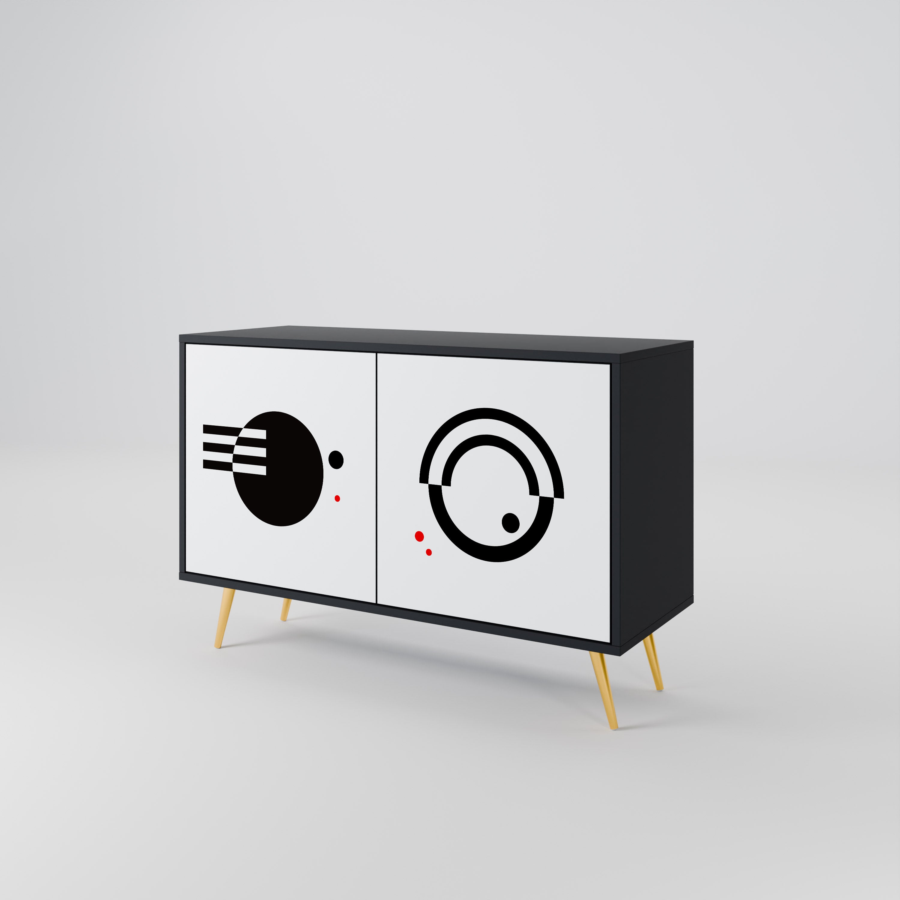 BLACK AND WHITE COMBINATION 2-Door Sideboard