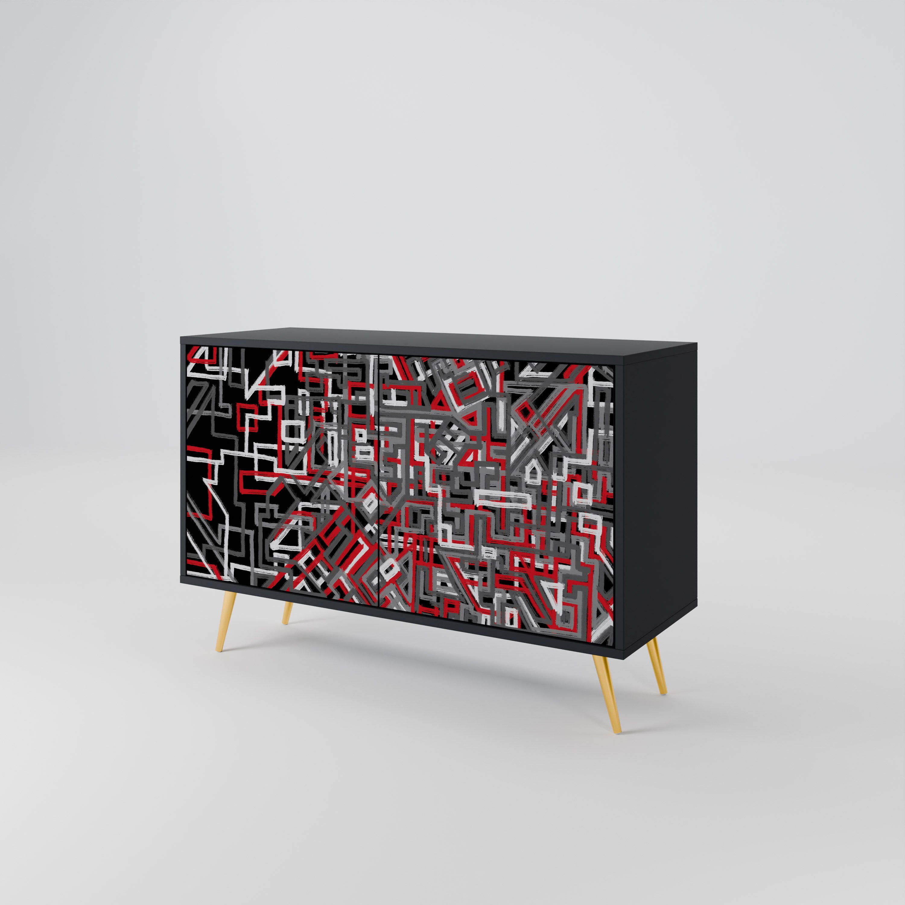 BROKEN LINES 2-Door Sideboard