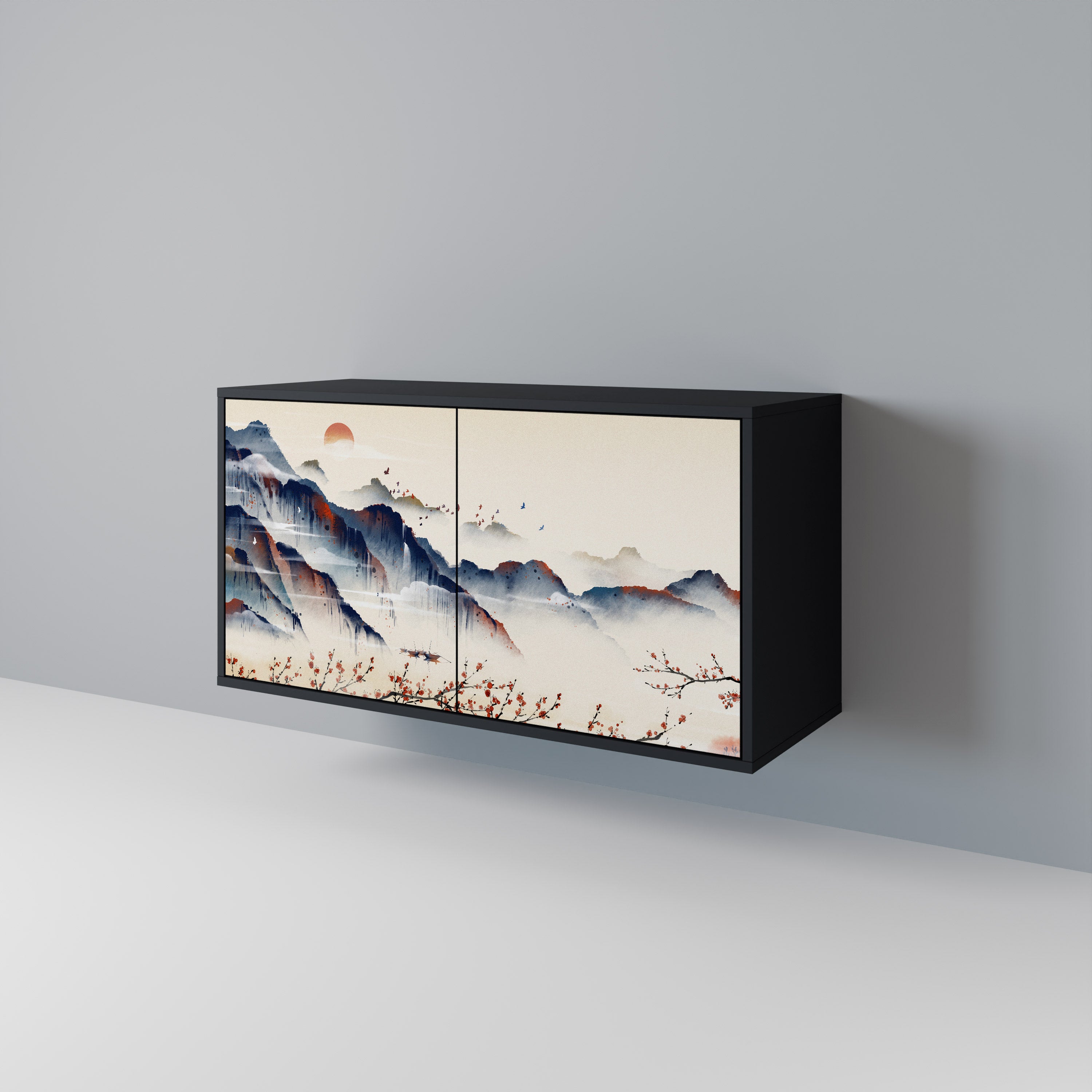 JAPANESE LANDSCAPE 2-Door Sideboard
