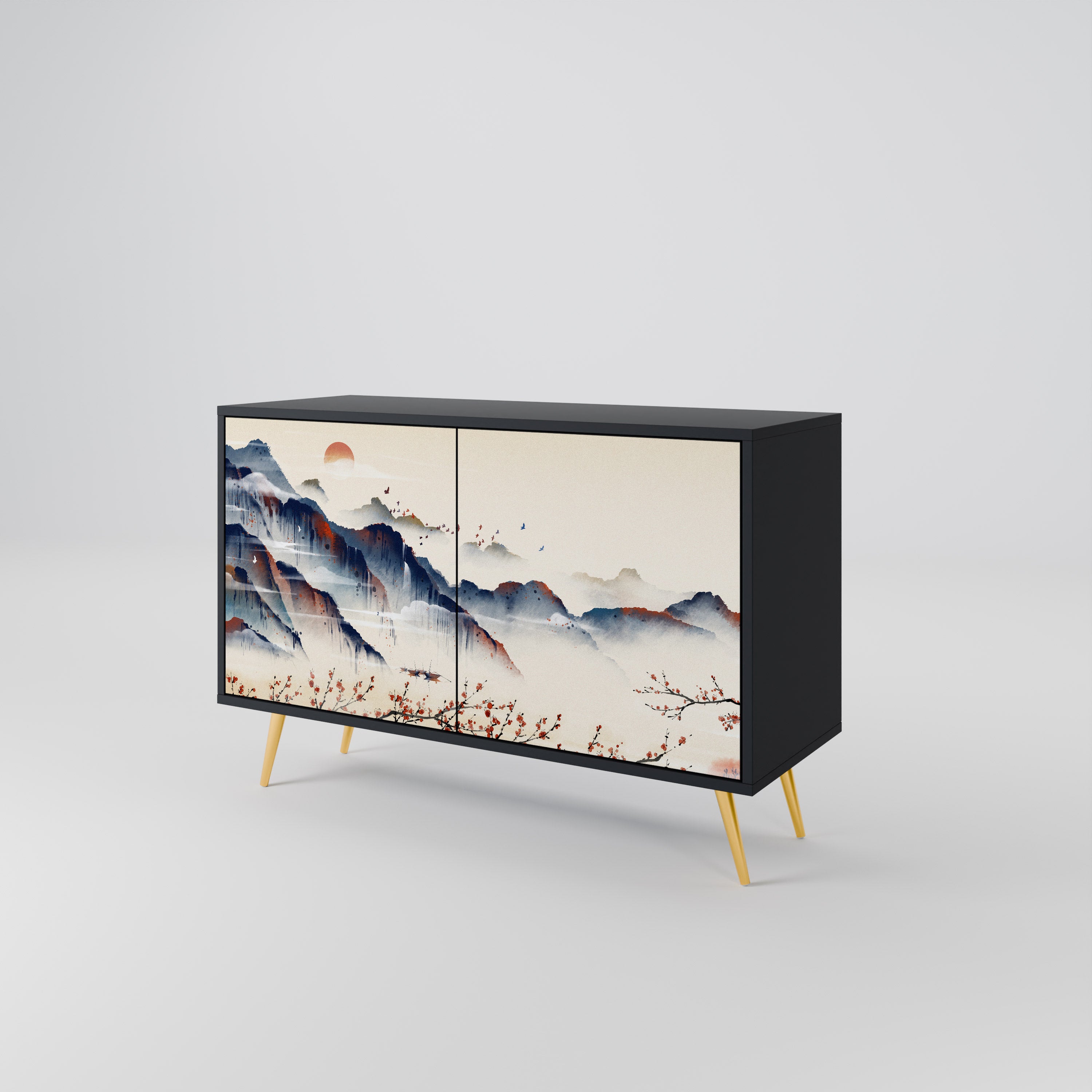 JAPANESE LANDSCAPE 2-Door Sideboard