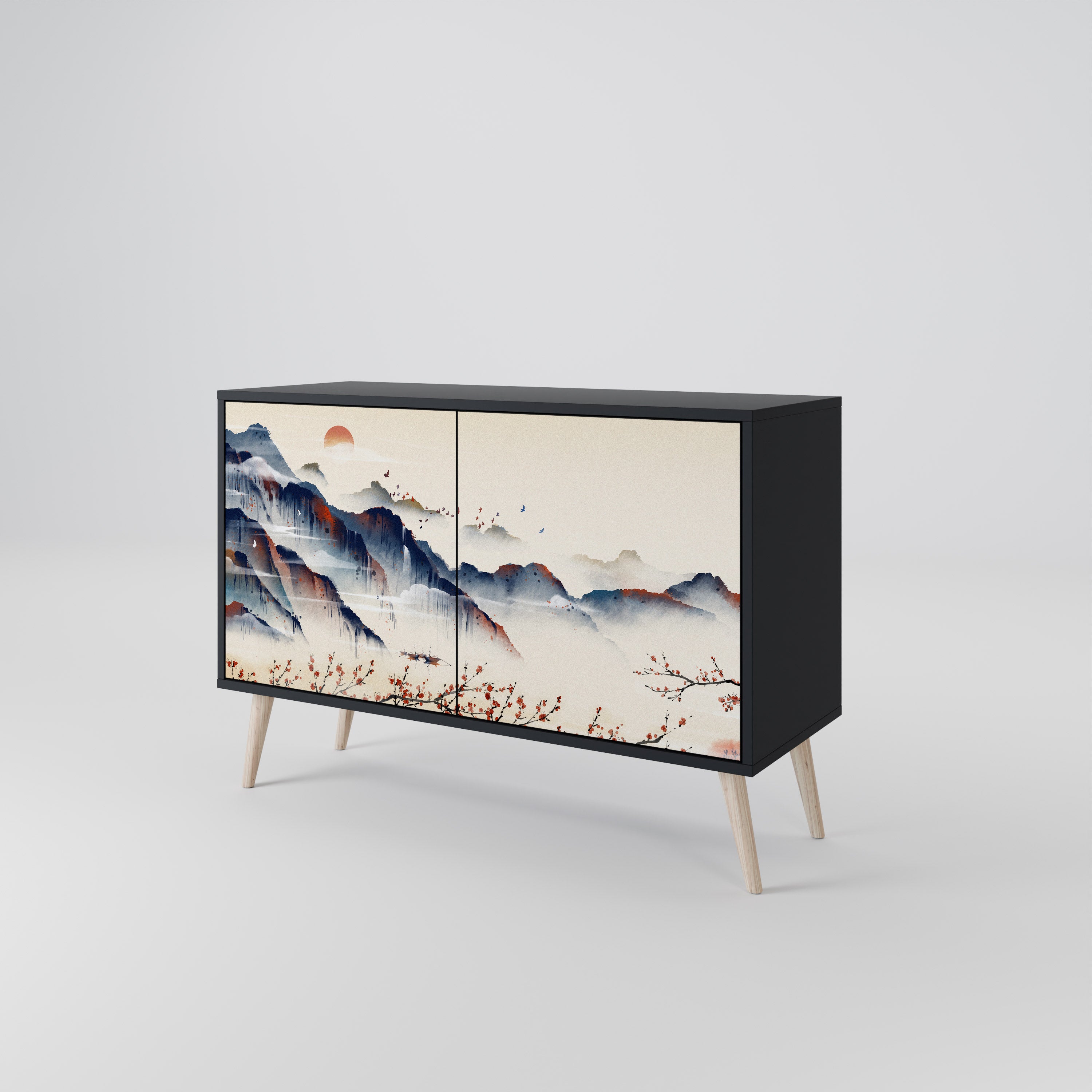 JAPANESE LANDSCAPE 2-Door Sideboard