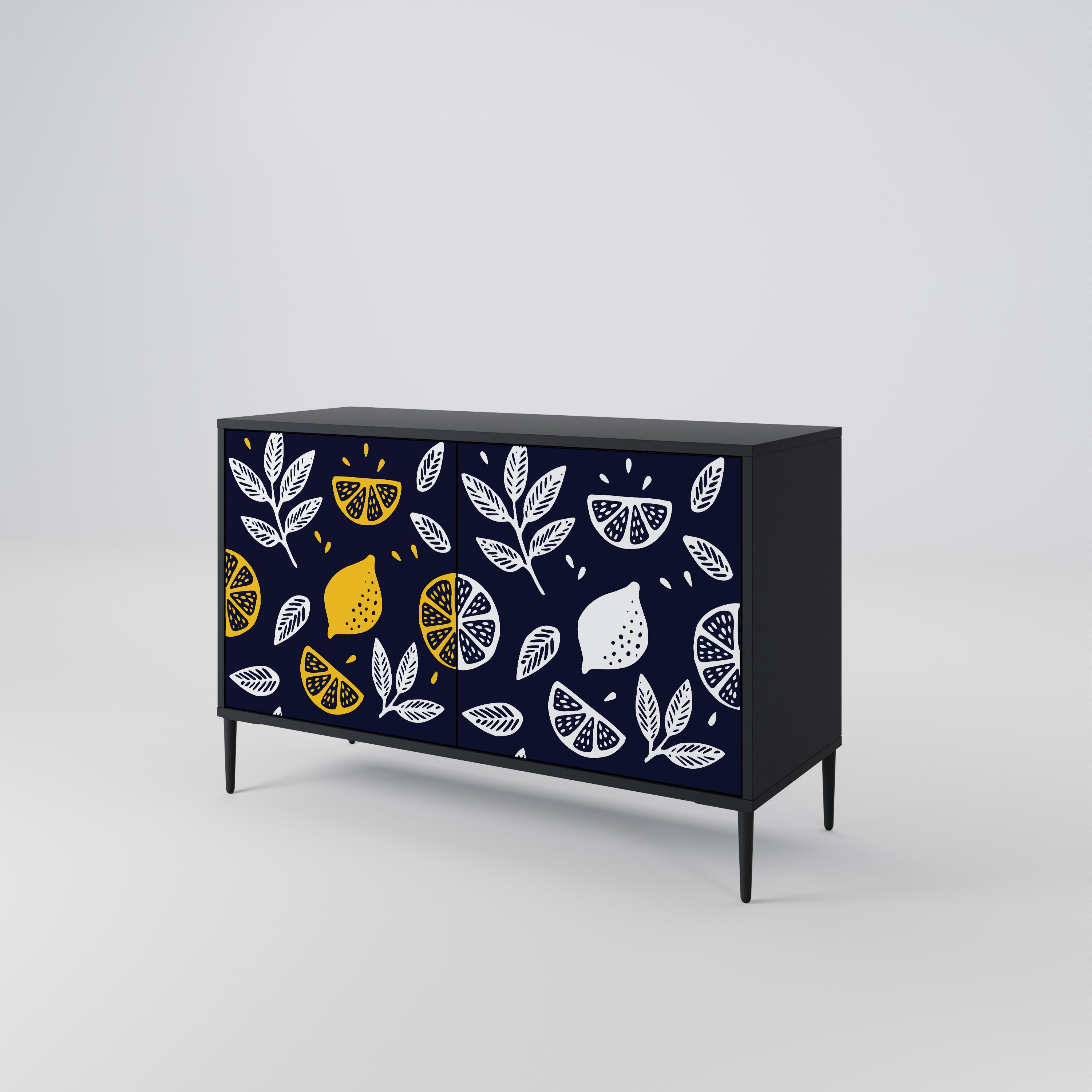 CITRUS BLACK AND WHITE 2-Door Sideboard