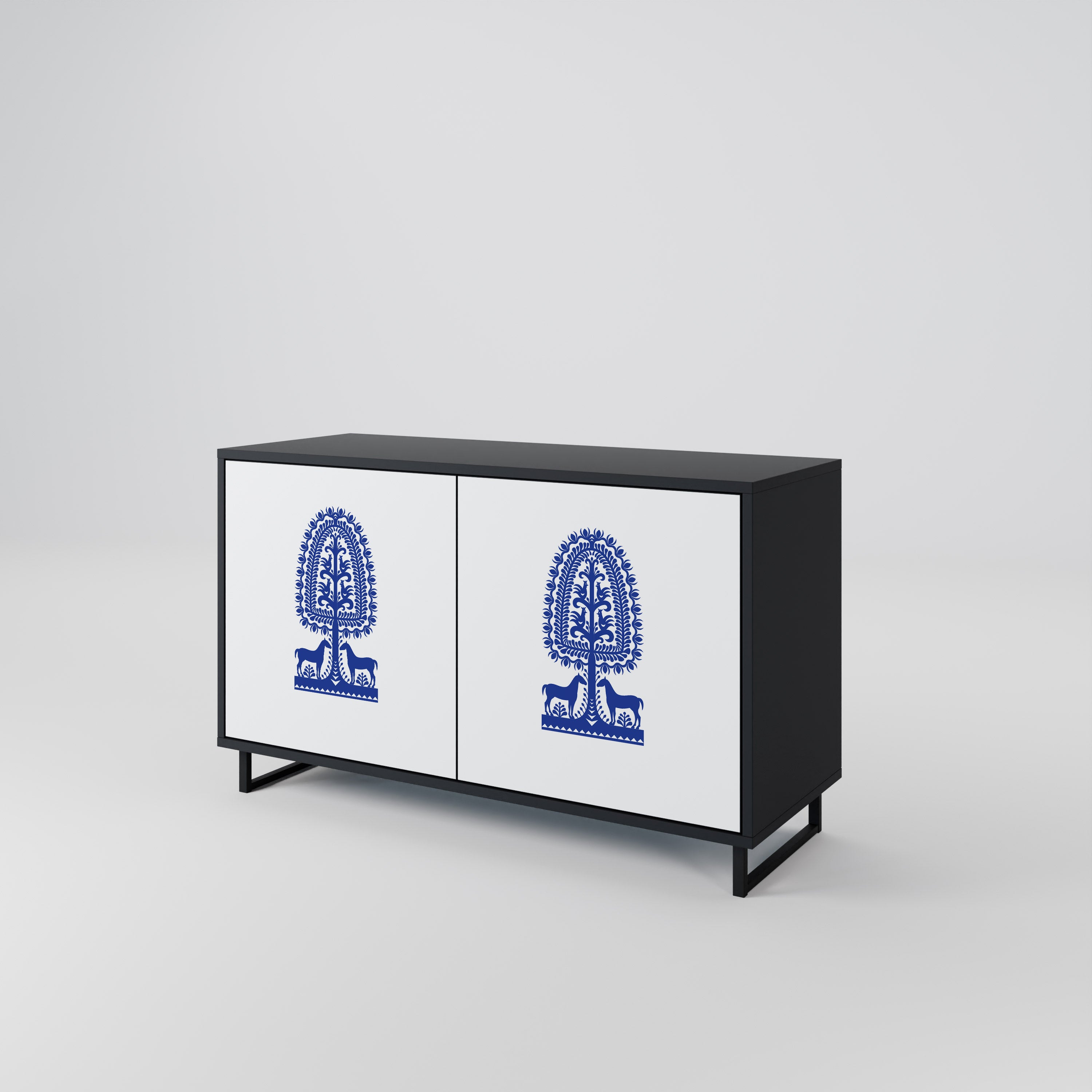 POLISH FOLK ART 2-Door Sideboard