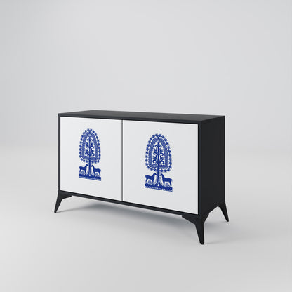 POLISH FOLK ART Dvoudveřová komoda