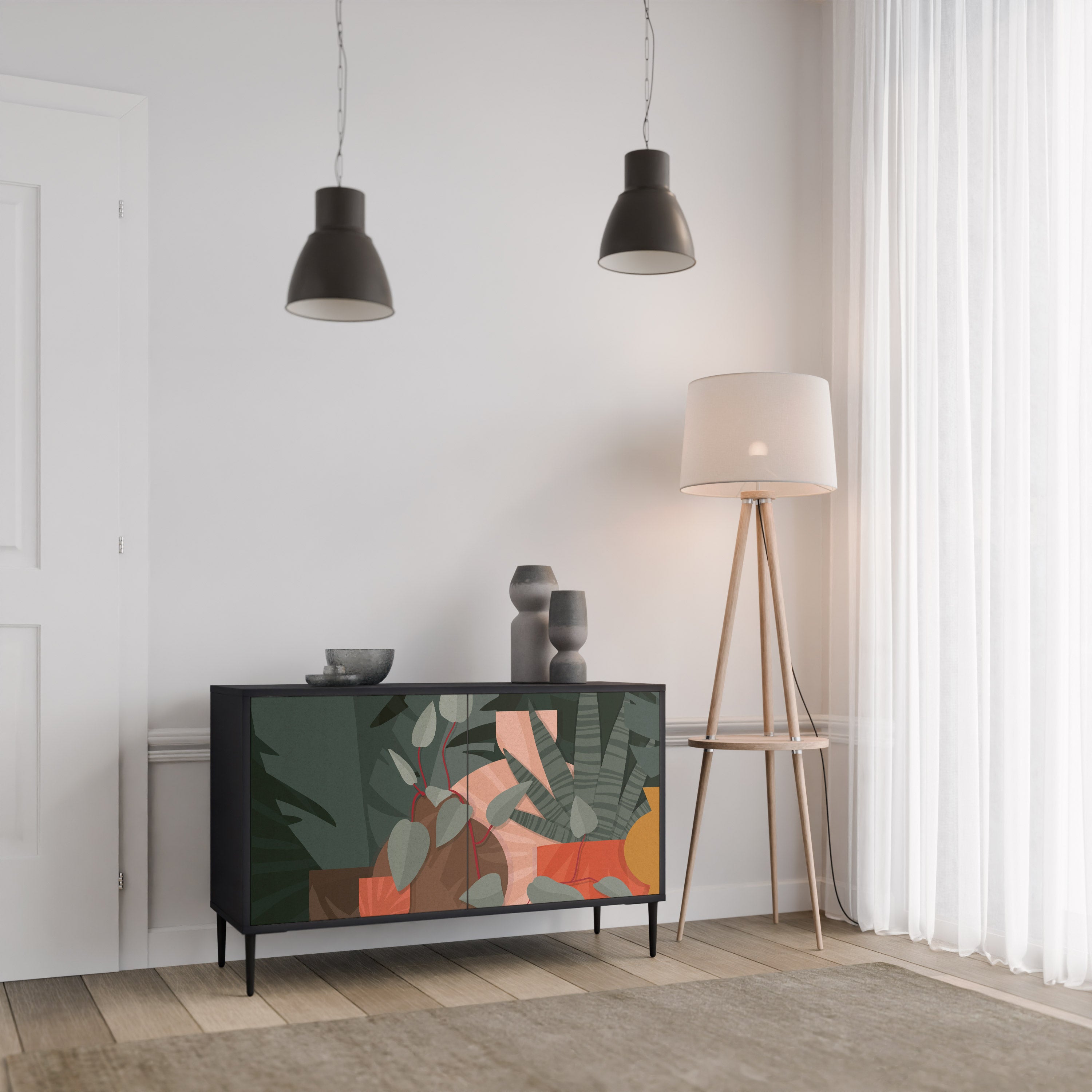 TROPICAL COMPOSITION 2-Door Sideboard