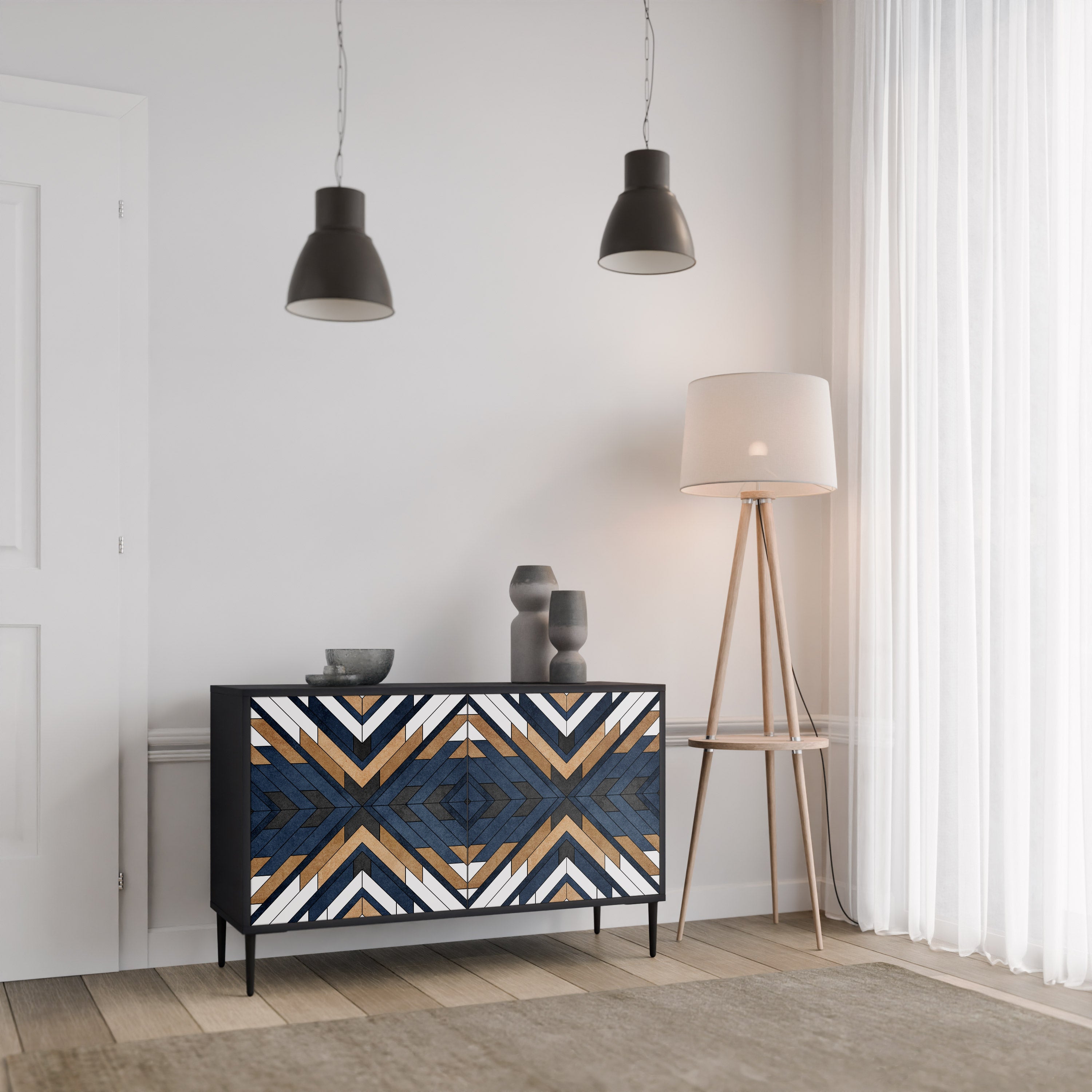 ARTFUL GEOMETRY 2-Door Sideboard