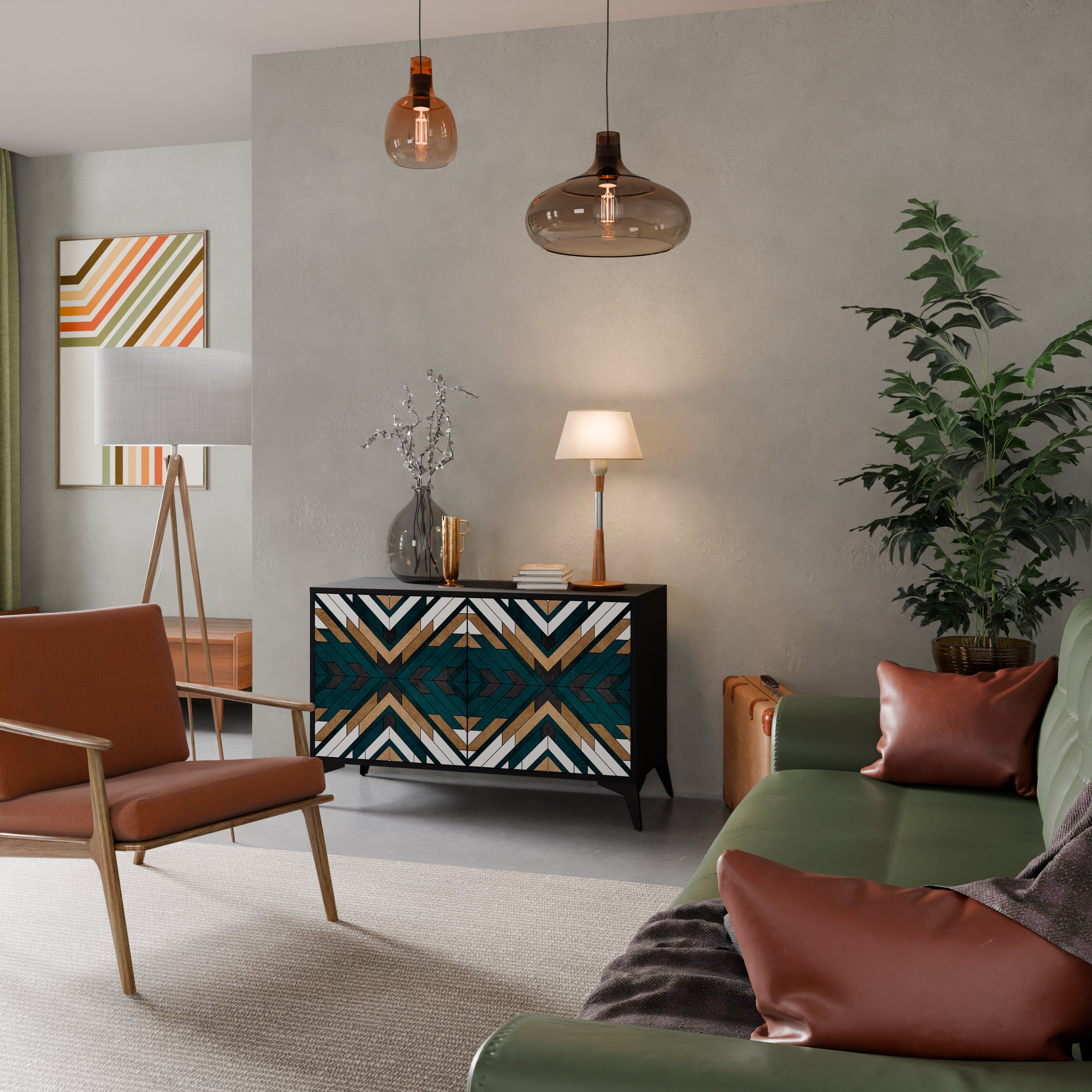 ARTISTIC GEOMETRY 2-Door Sideboard