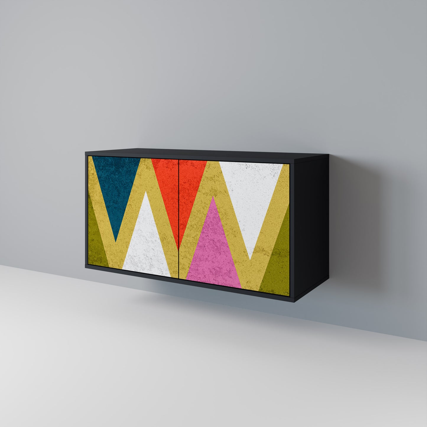 COLORFUL TRIANGLES Dvoudveřová komoda