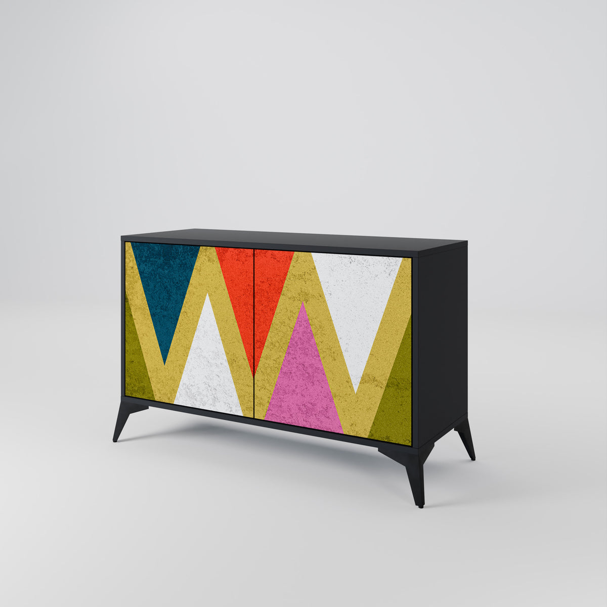 COLORFUL TRIANGLES Dvoudveřová komoda