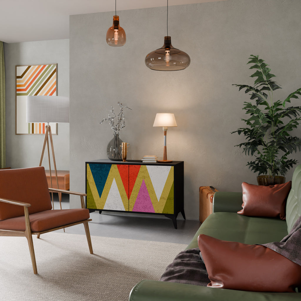 COLORFUL TRIANGLES 2-Door Sideboard
