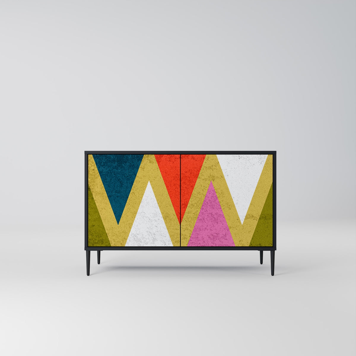 COLORFUL TRIANGLES Dvoudveřová komoda
