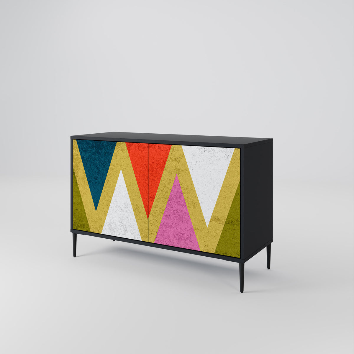 COLORFUL TRIANGLES Dvoudveřová komoda