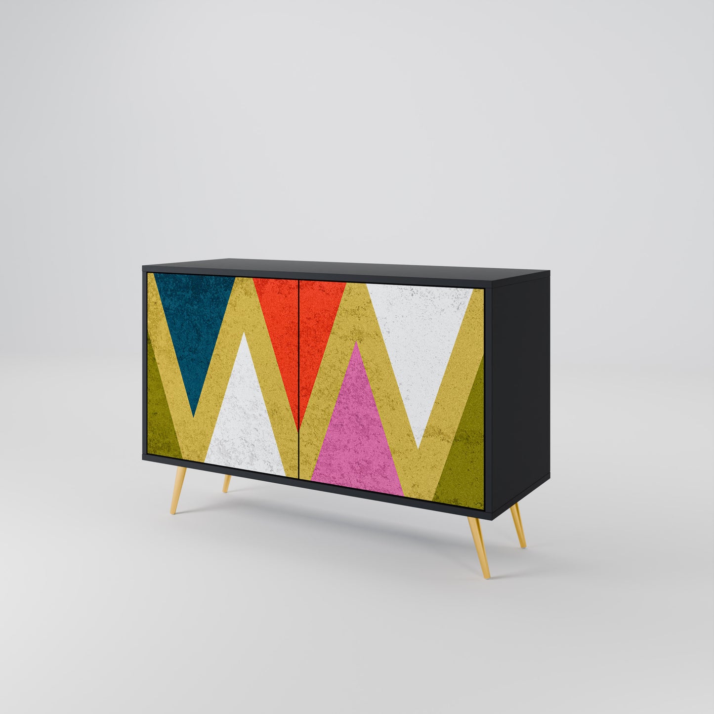 COLORFUL TRIANGLES Dvoudveřová komoda