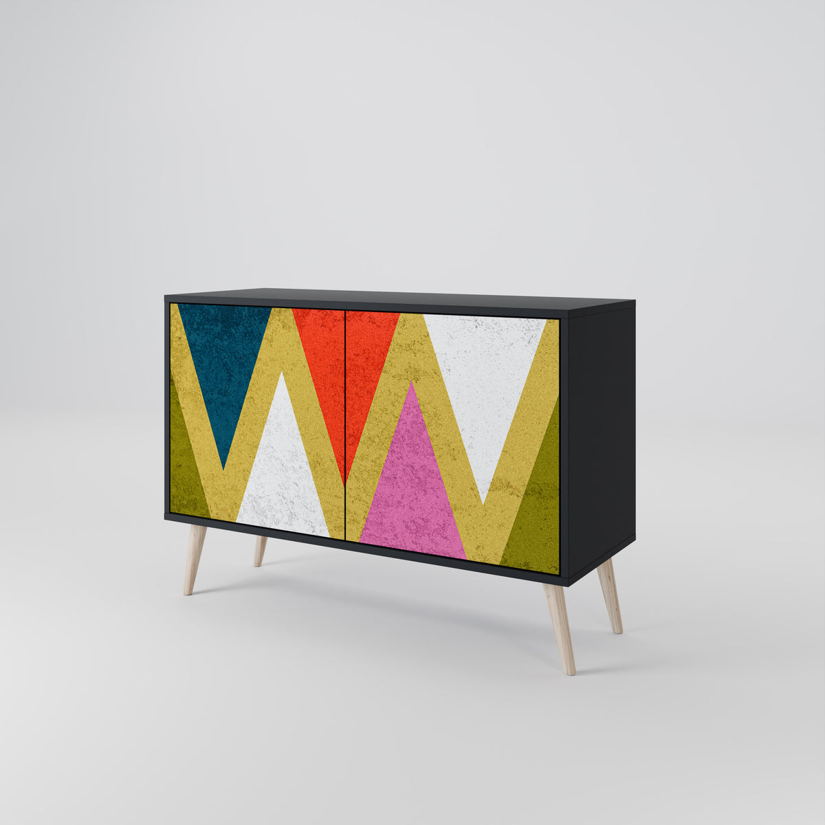 COLORFUL TRIANGLES Dvoudveřová komoda