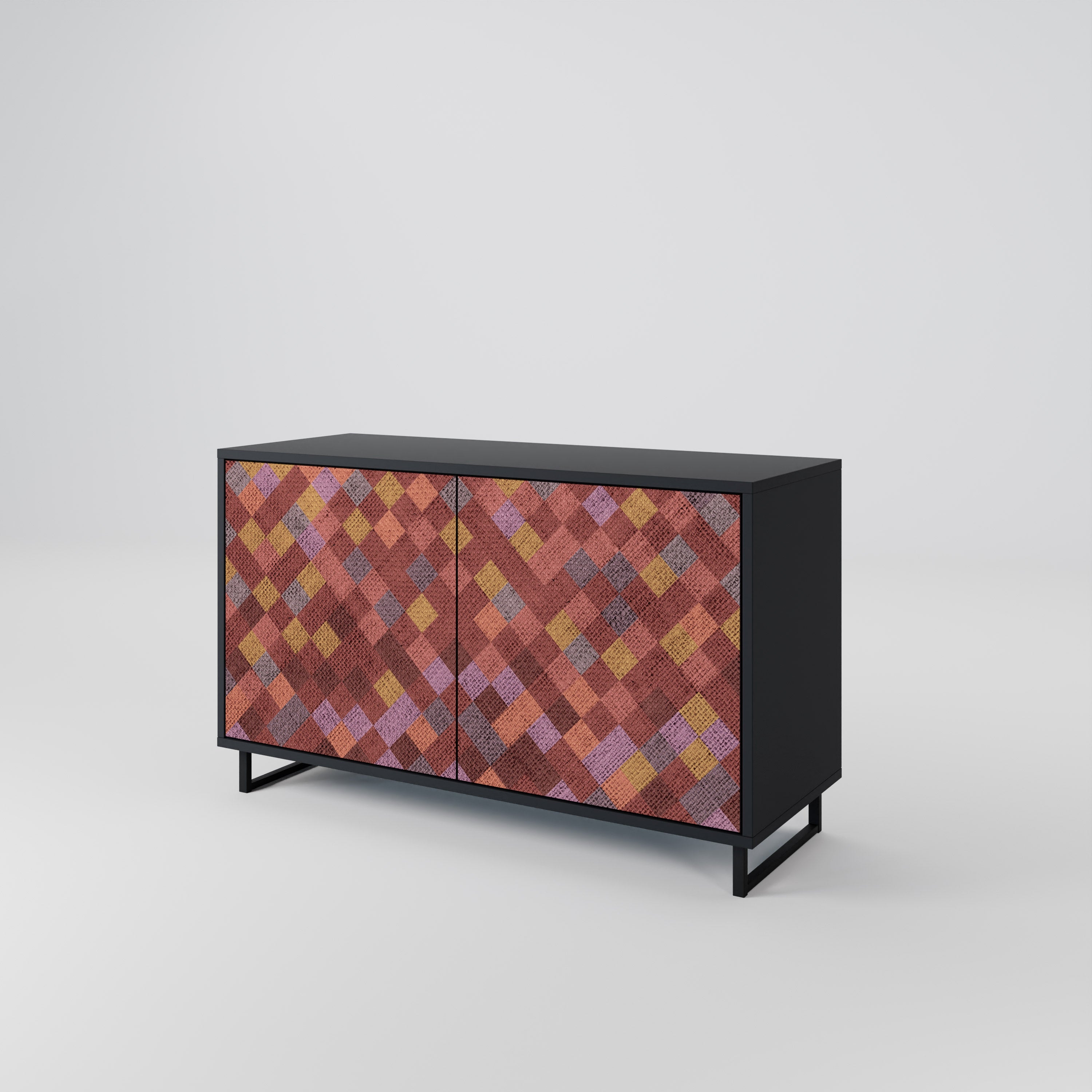 PAINTED SQUARES 2-Door Sideboard