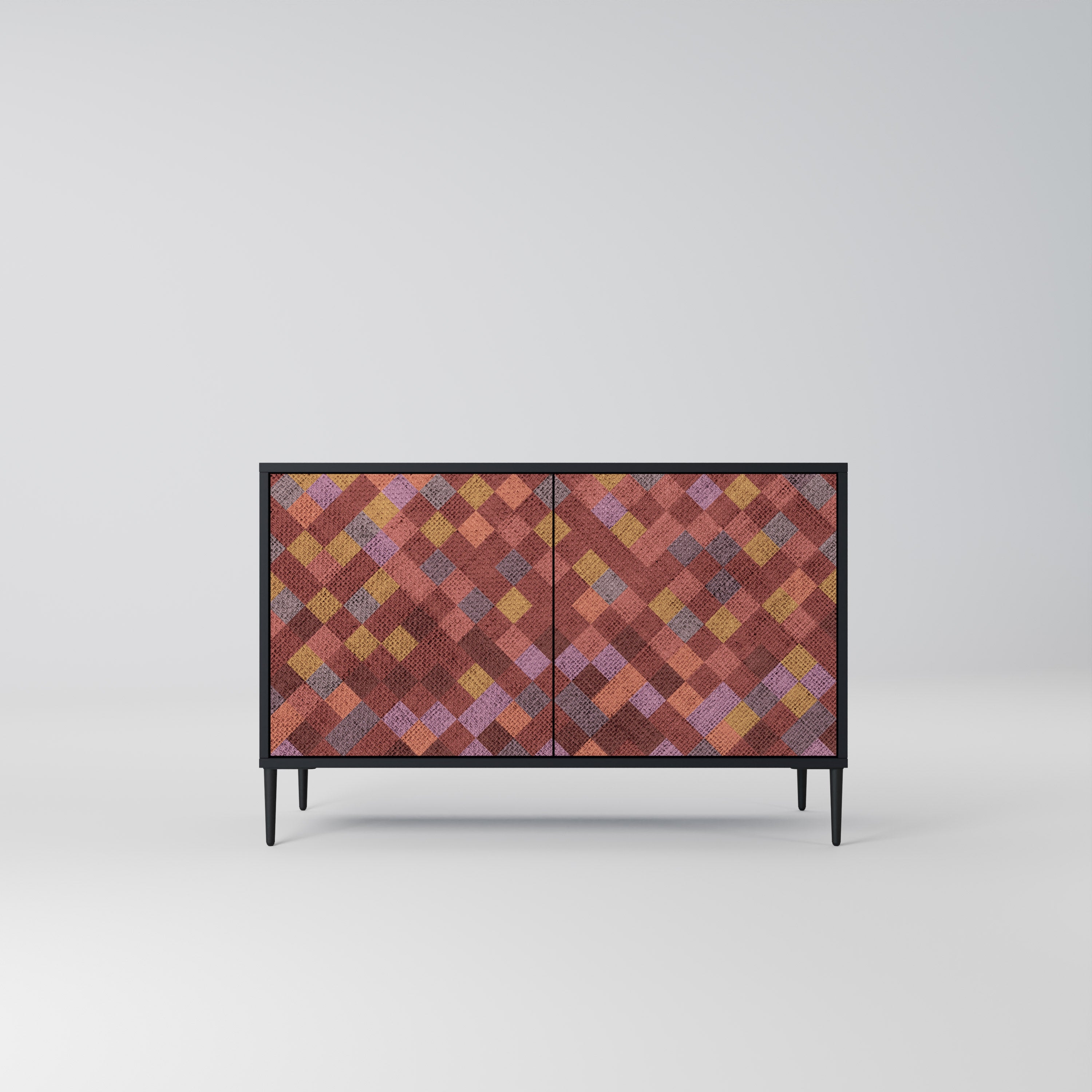 PAINTED SQUARES 2-Door Sideboard