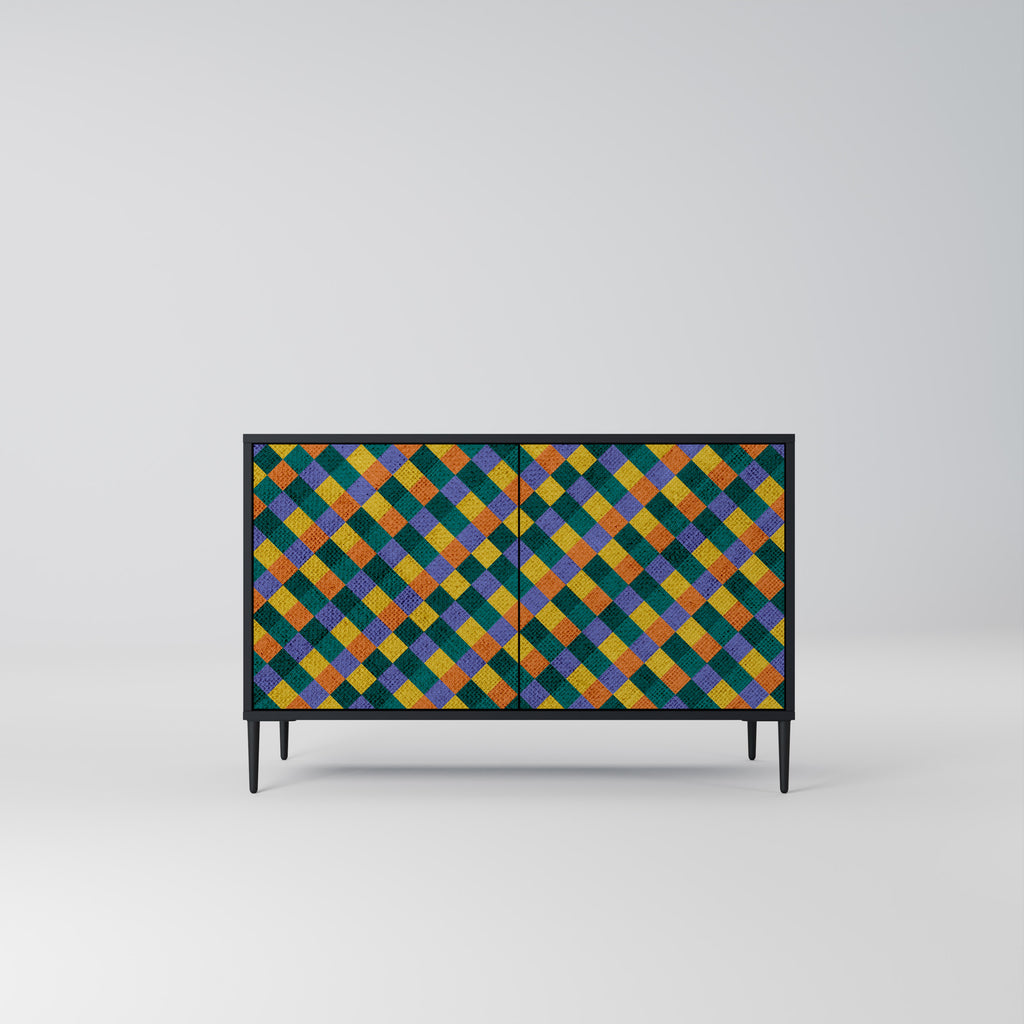 PAINTED SQUARES MIX 2-Door Sideboard