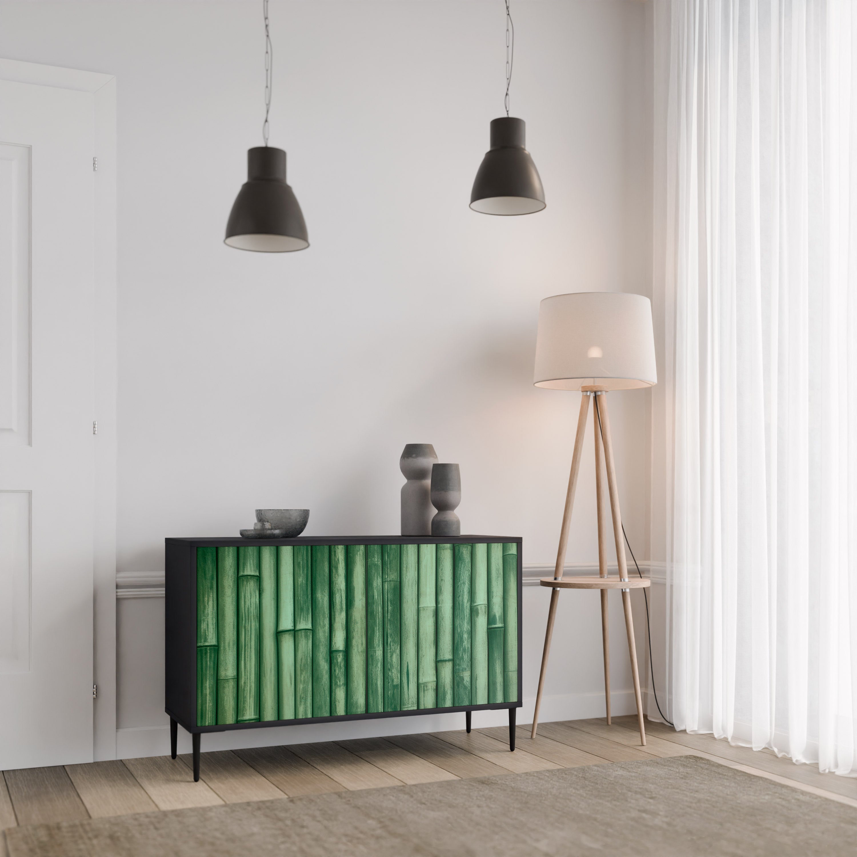 NATURAL GREEN 2-Door Sideboard