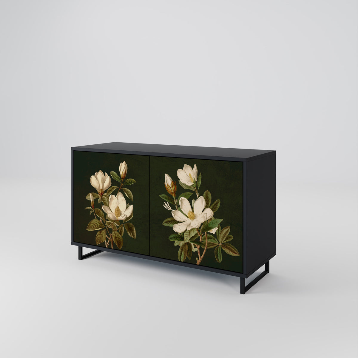 FLORAL NOIR Dvoudveřová komoda